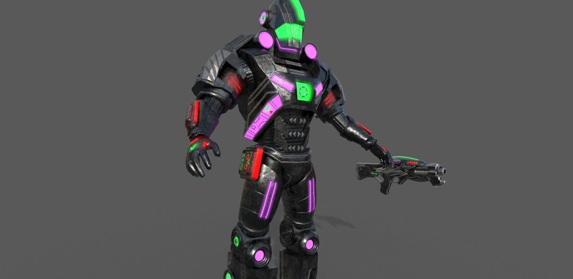 Sci-Fi Warrior Bots Low-poly 3D model_61