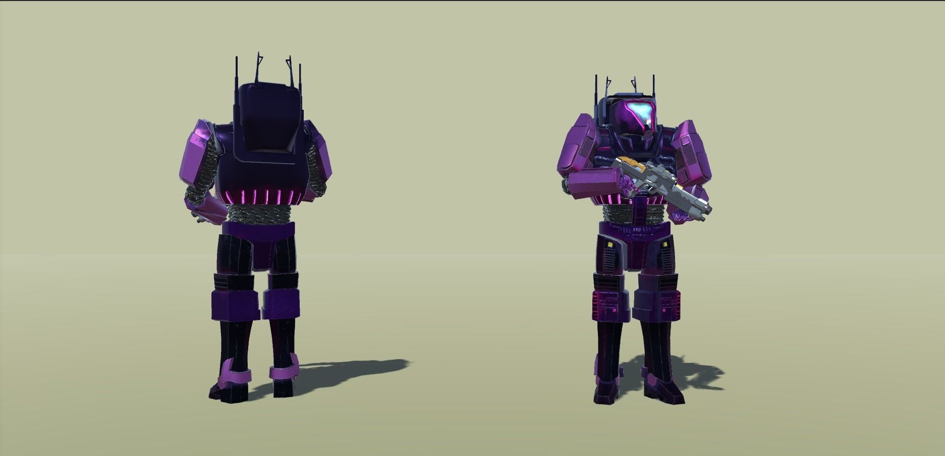 Sci-Fi Warrior Bots Low-poly 3D model_22