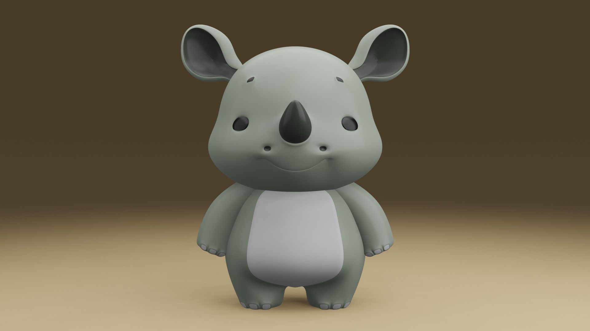 rhinoceros 3D print model_7