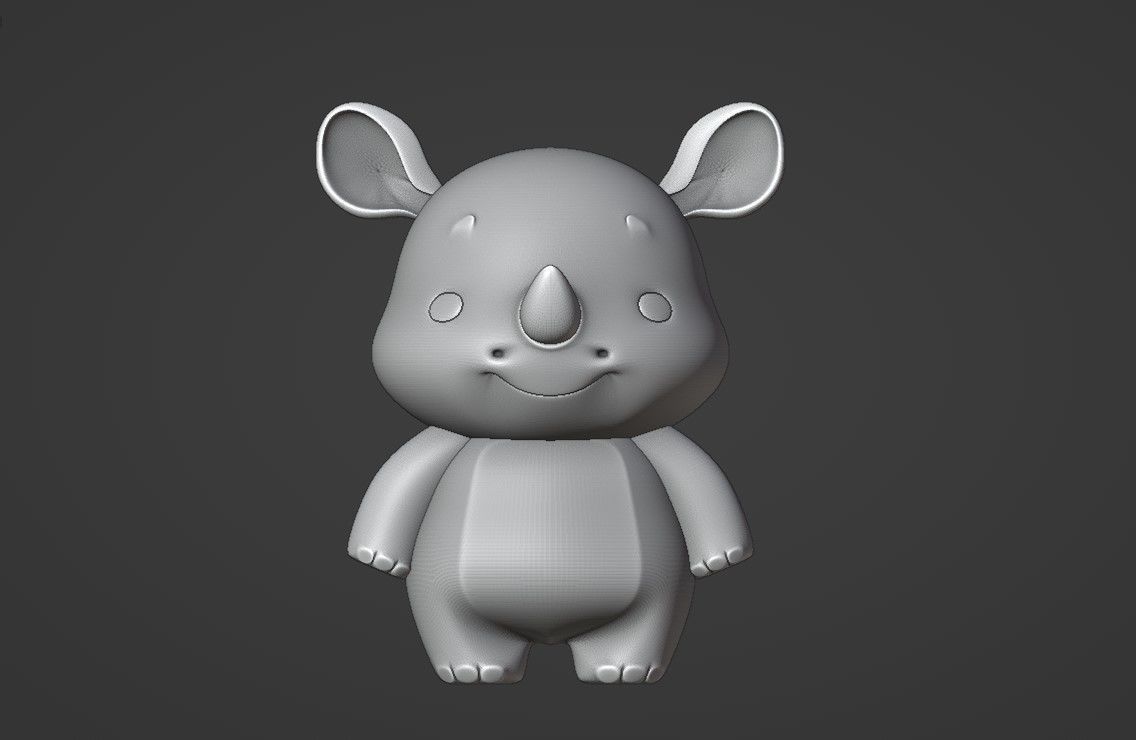 rhinoceros 3D print model_2