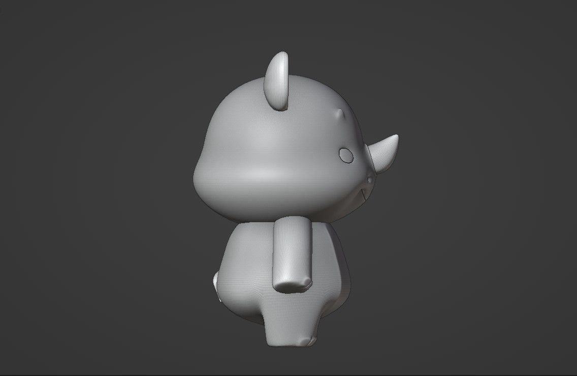 rhinoceros 3D print model_3