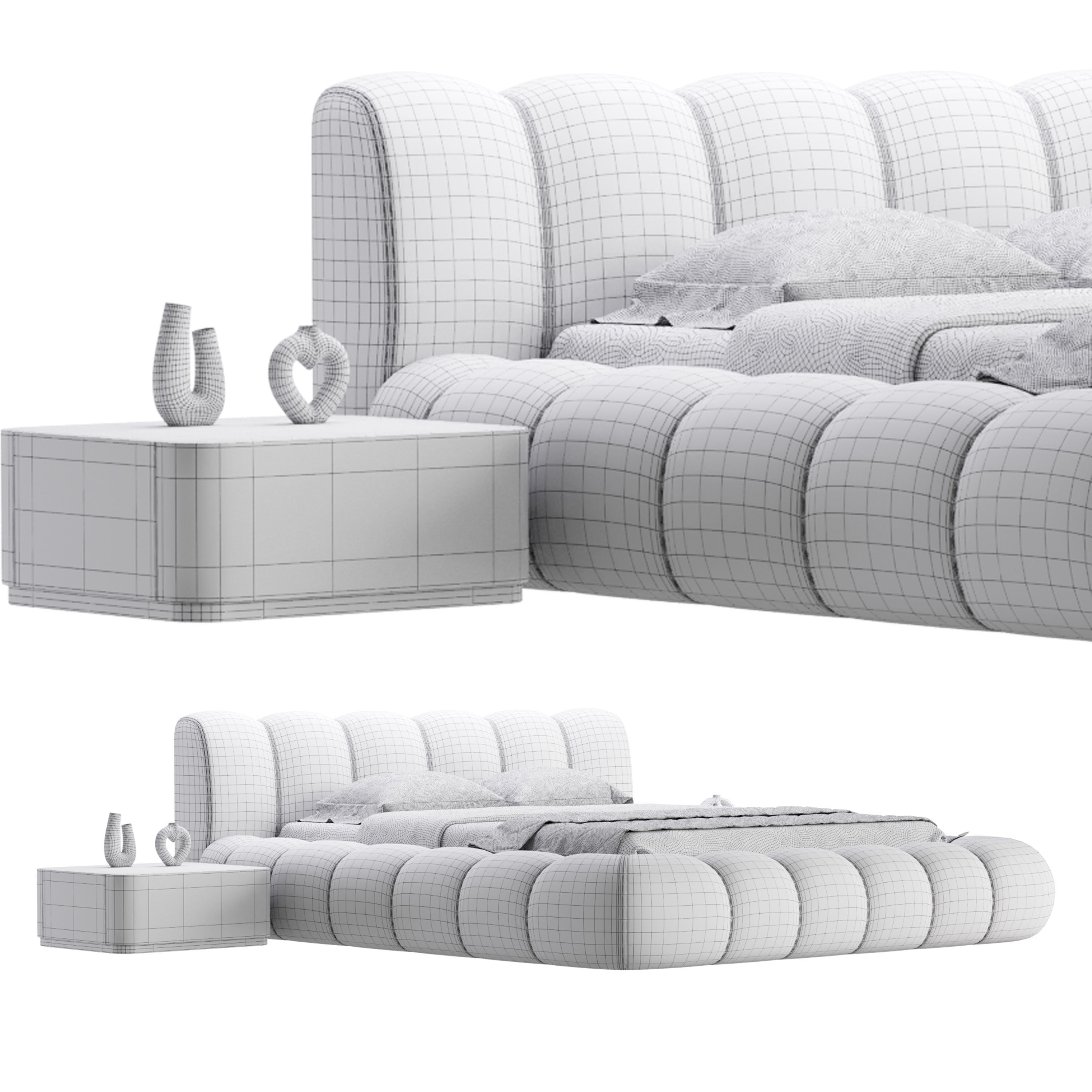 LILY bed with storages 3D model_25