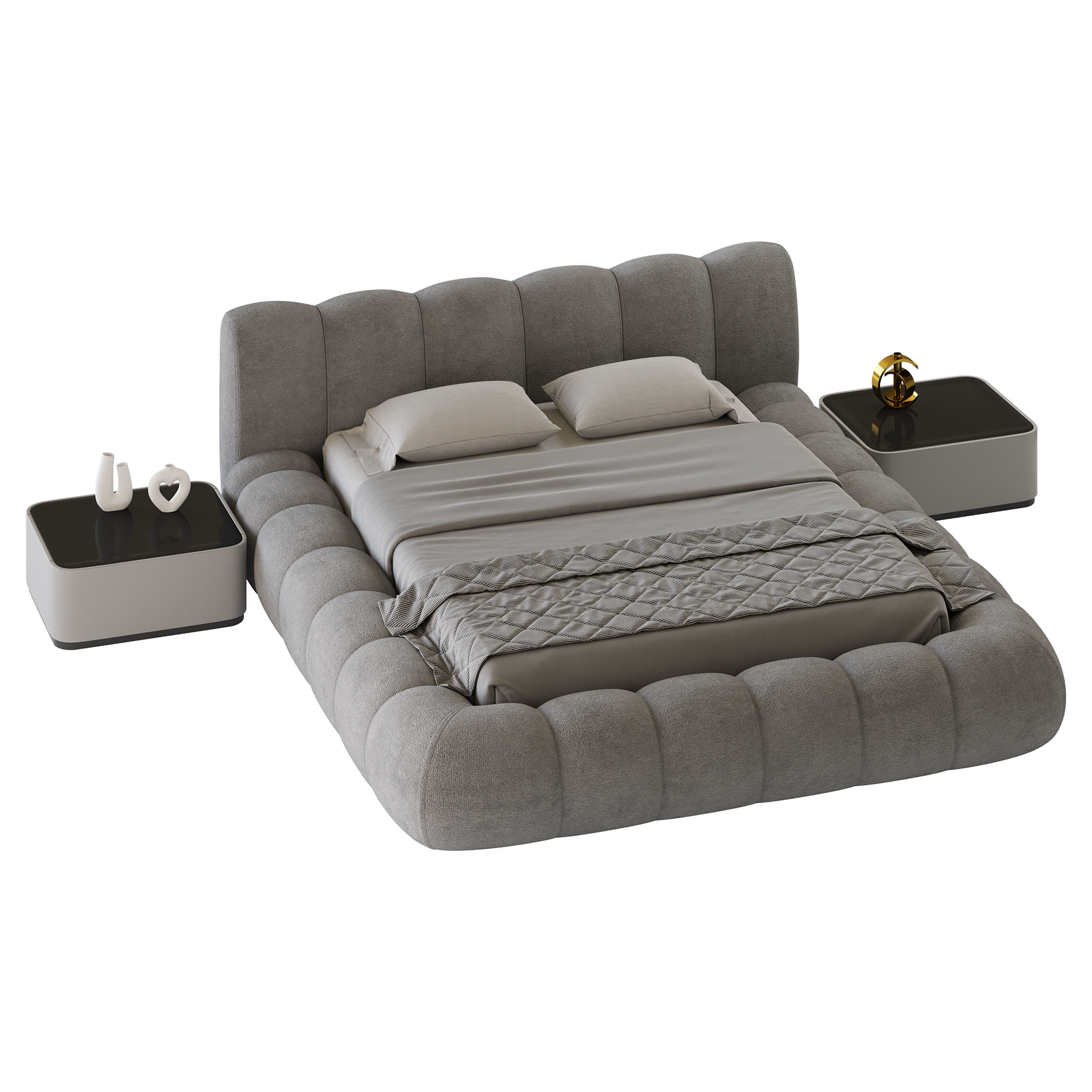 LILY bed with storages 3D model_8