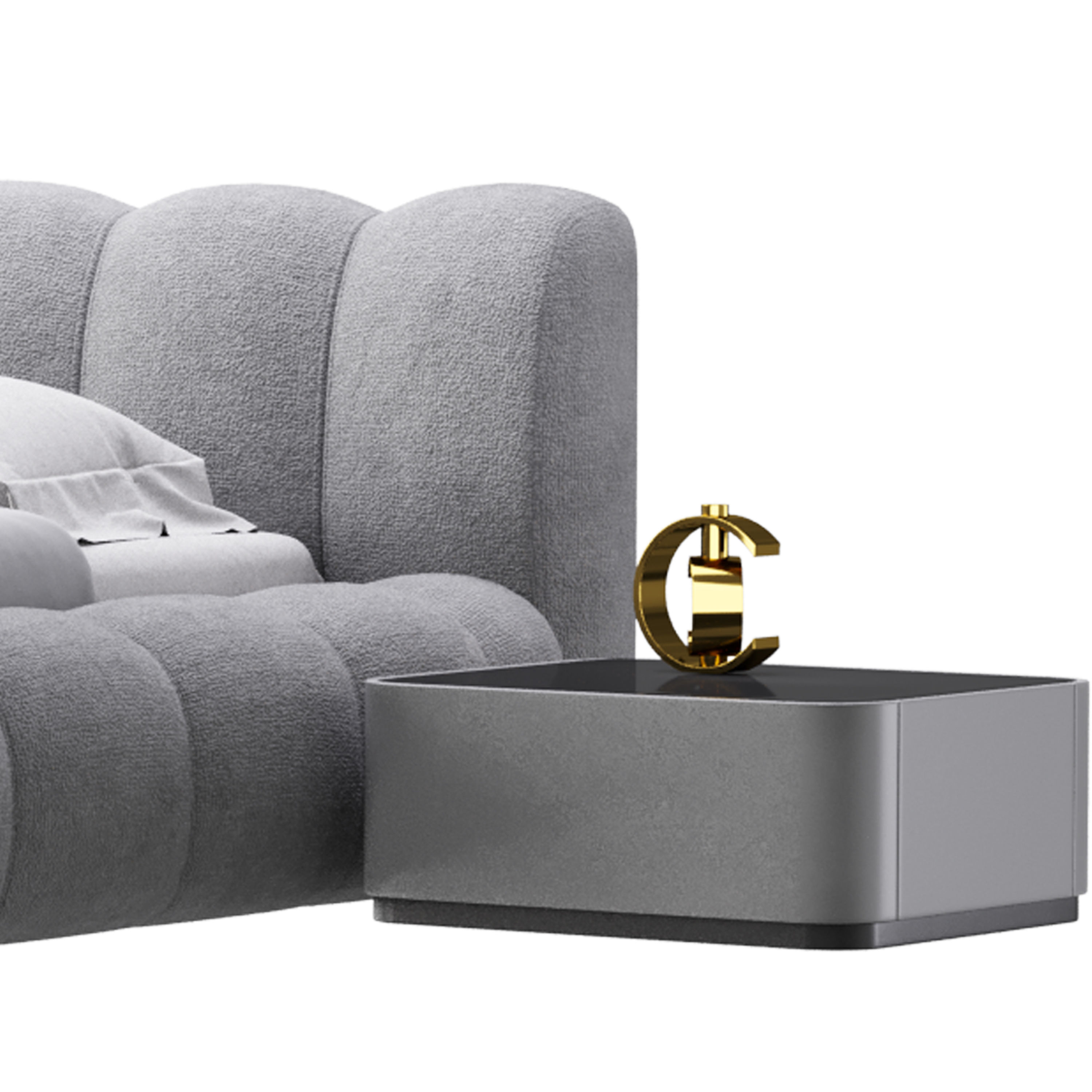 LILY bed with storages 3D model_7