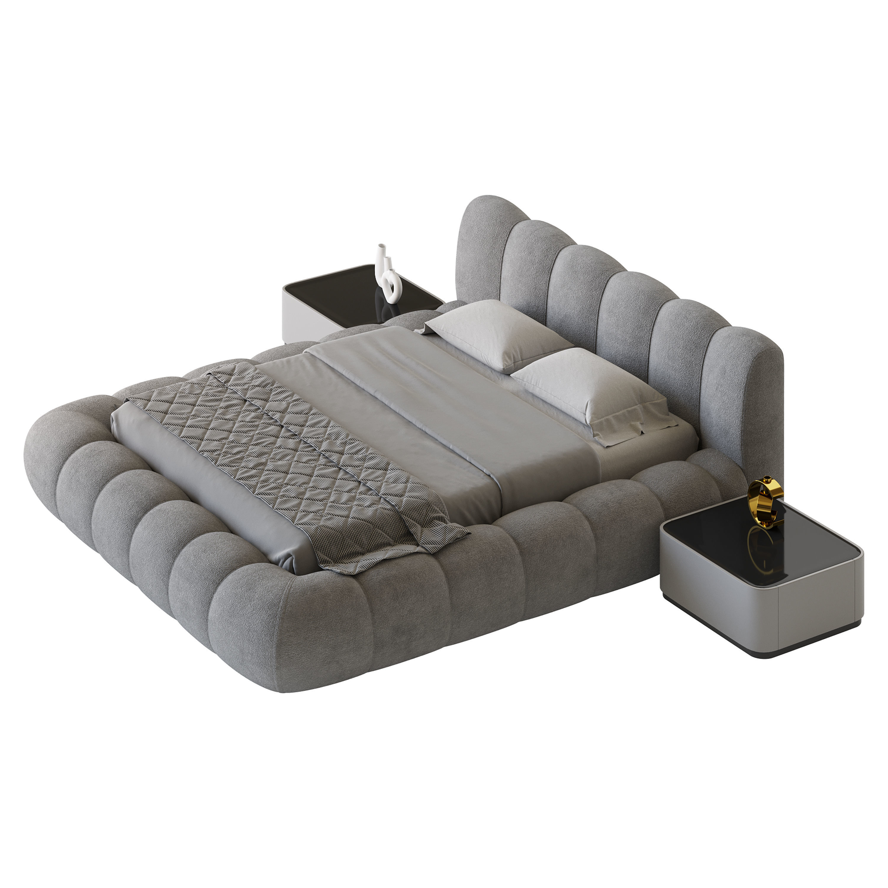 LILY bed with storages 3D model_3