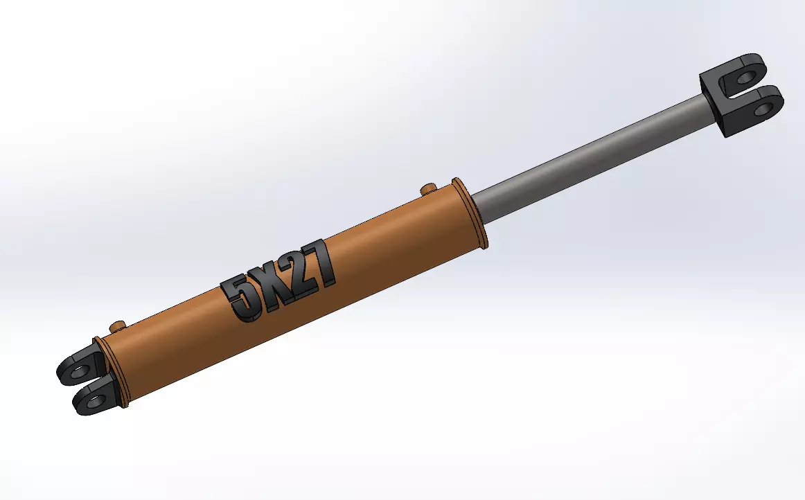 Hydraulic Cylinder 3D print model_0