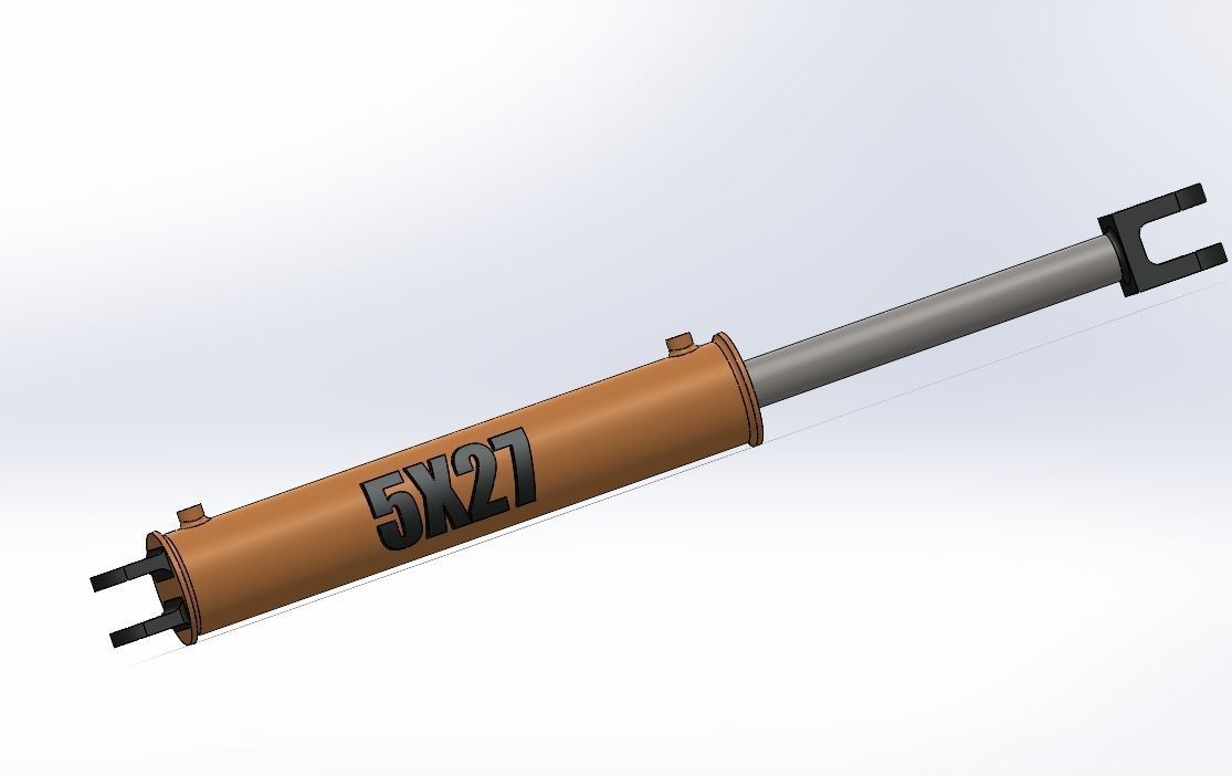 Hydraulic Cylinder 3D print model_4