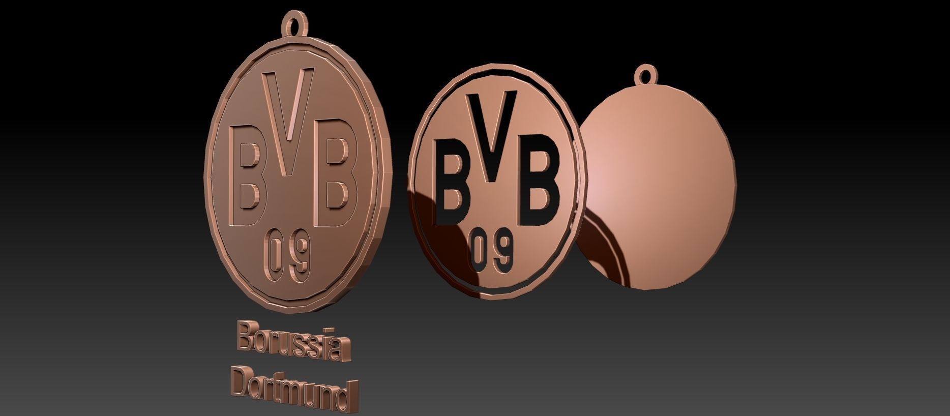 Bundesliga all logo teams printable and renderable 3D print model_40