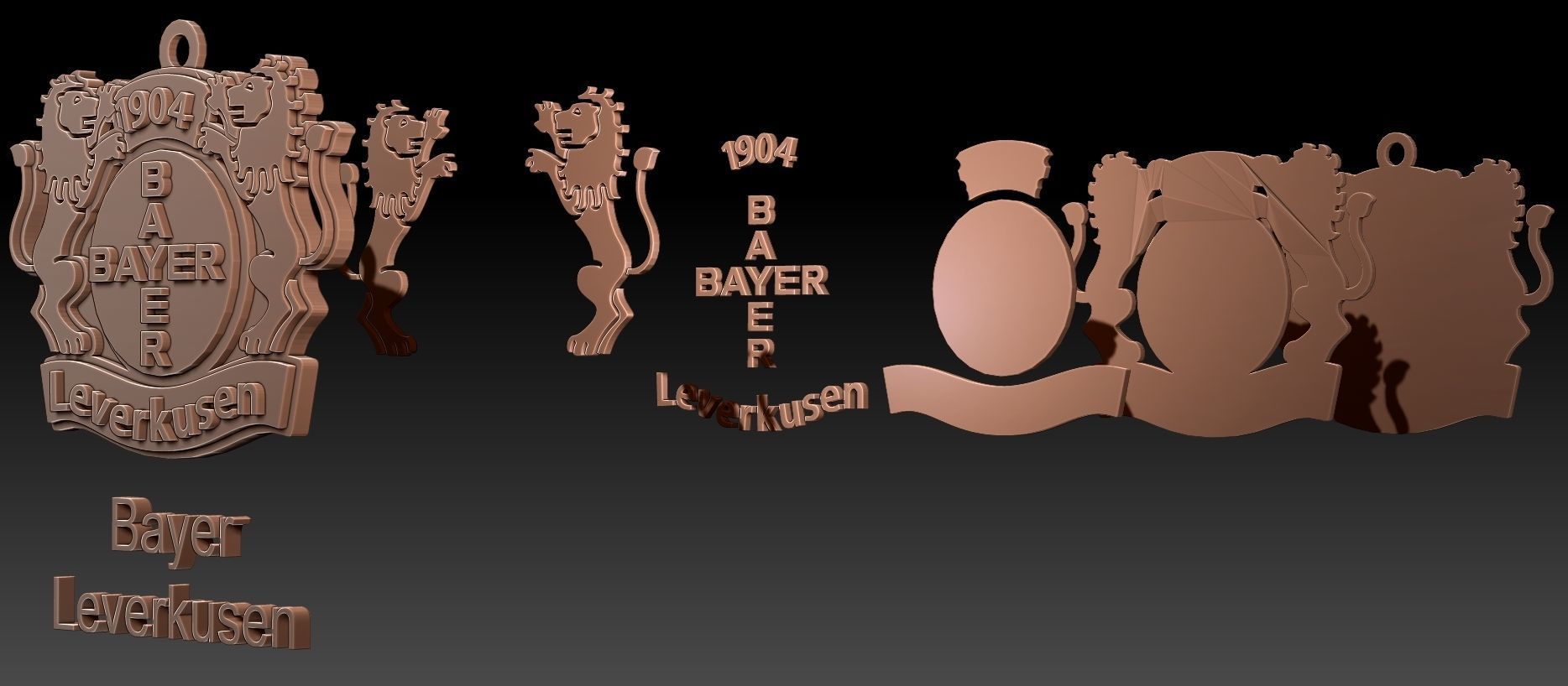 Bundesliga all logo teams printable and renderable 3D print model_33