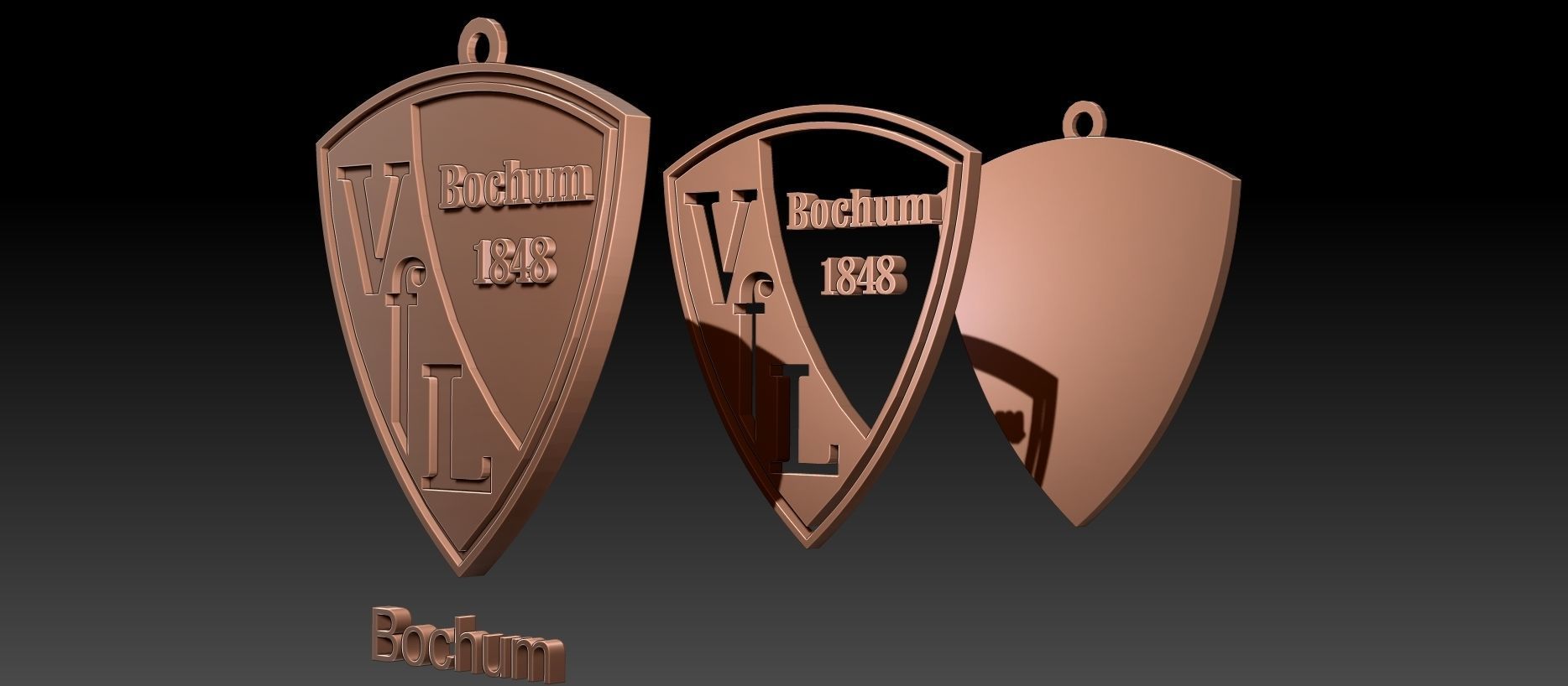 Bundesliga all logo teams printable and renderable 3D print model_48