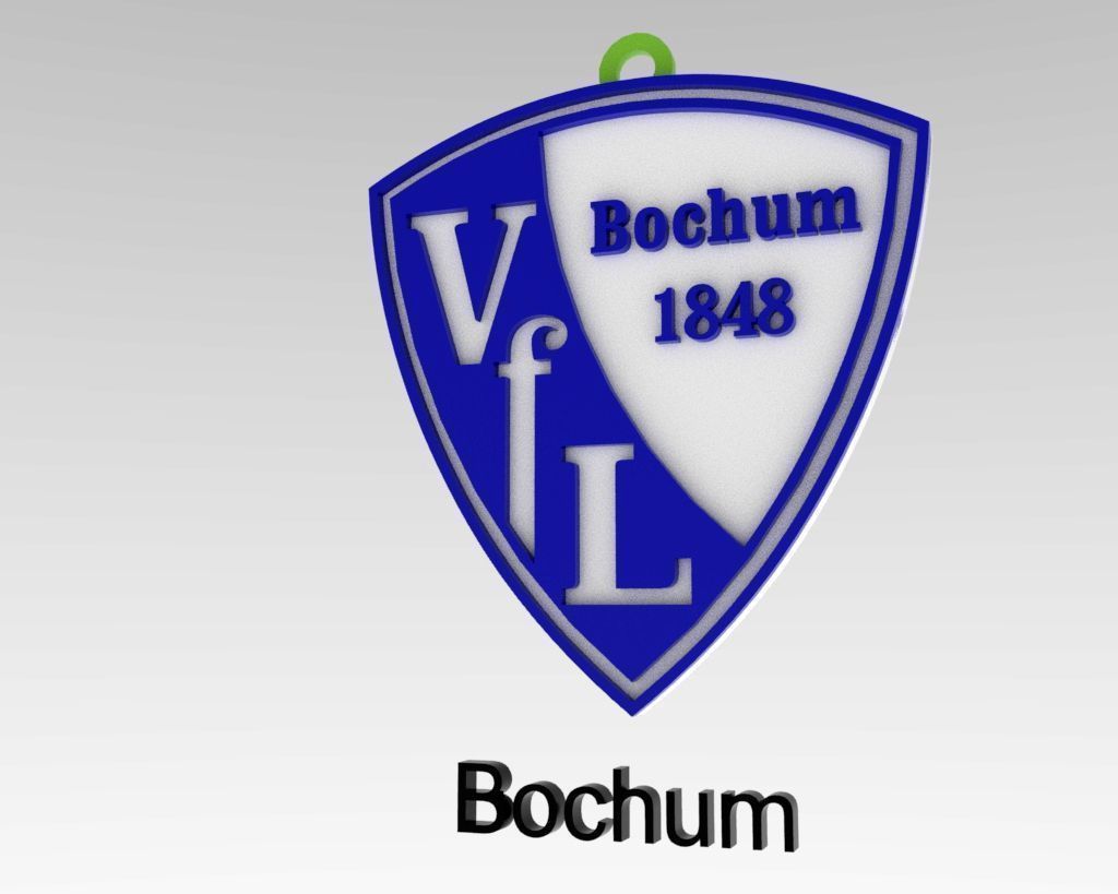 Bundesliga all logo teams printable and renderable 3D print model_3