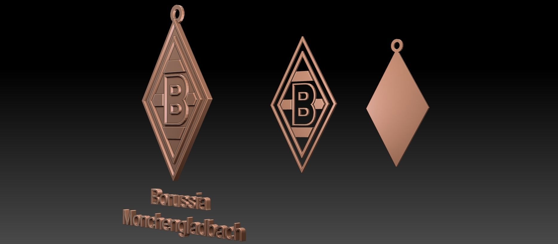 Bundesliga all logo teams printable and renderable 3D print model_35