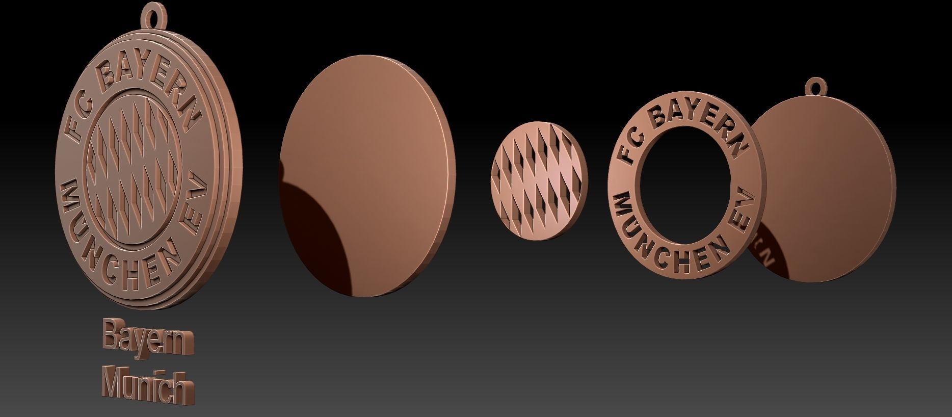 Bundesliga all logo teams printable and renderable 3D print model_45