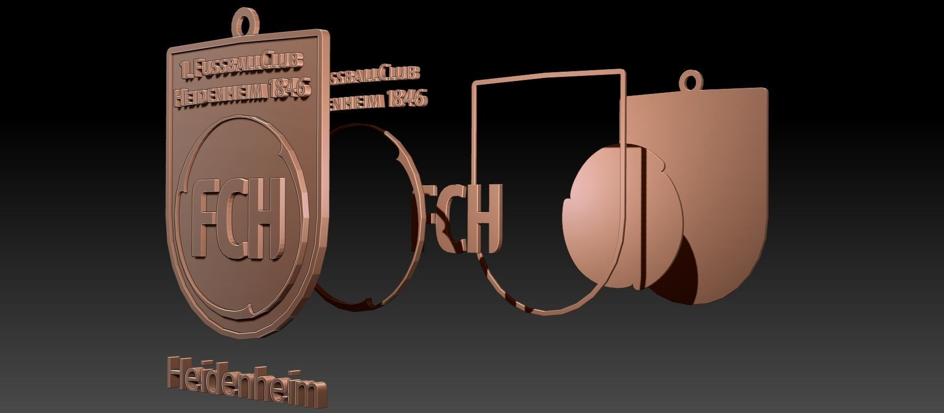 Bundesliga all logo teams printable and renderable 3D print model_43