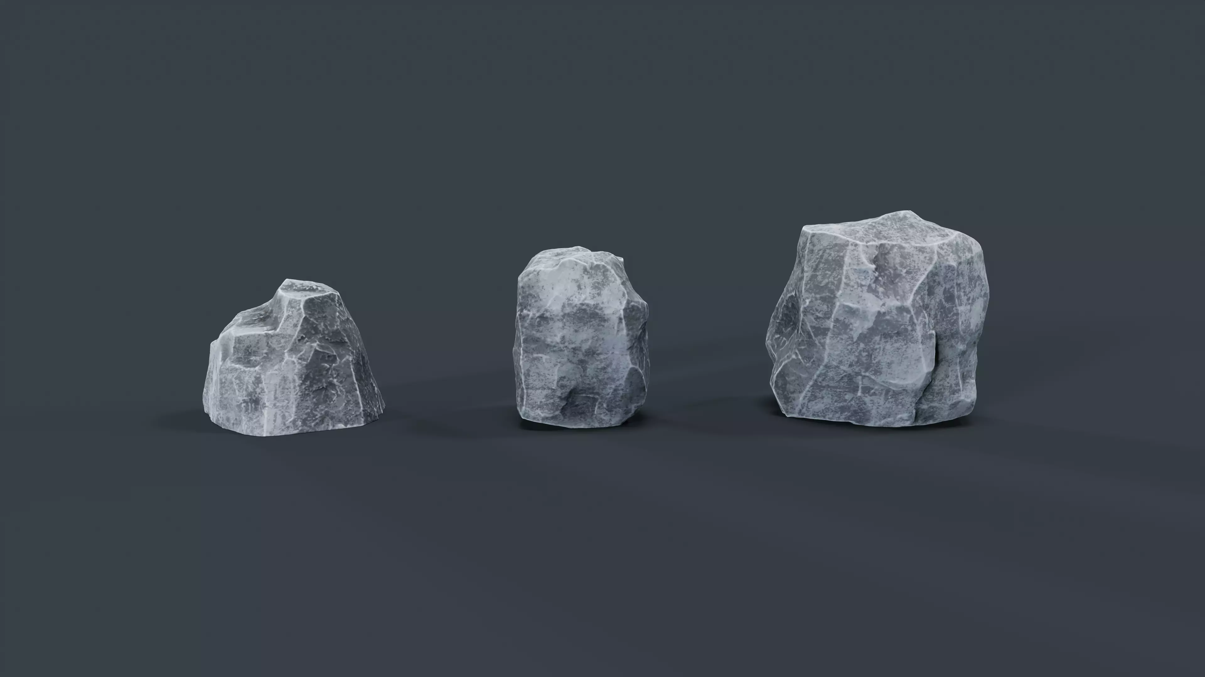 Rocks for the Game Engine Low-poly 3D model_0