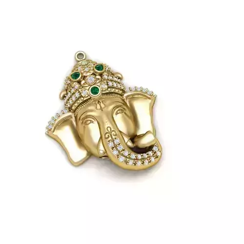 3d zbrush elephant pendant 