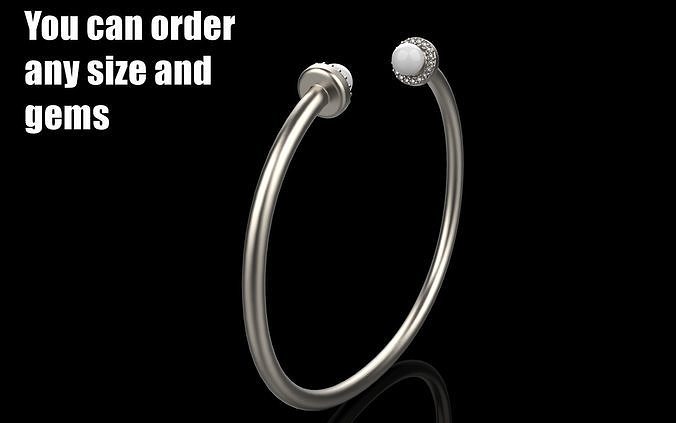 Oval bracelet size 17 model 662 3D print model