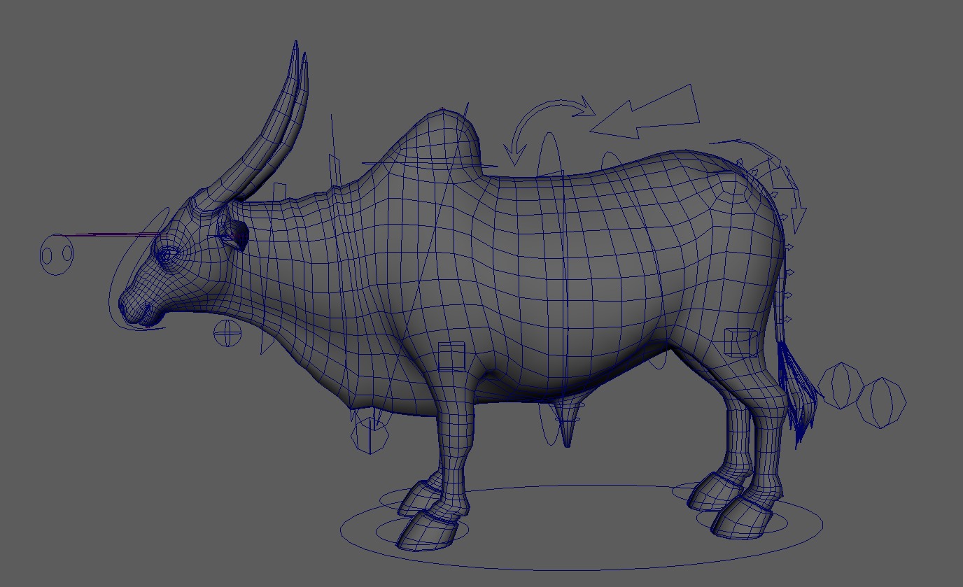 Indian Bull Rigged 3D model_4
