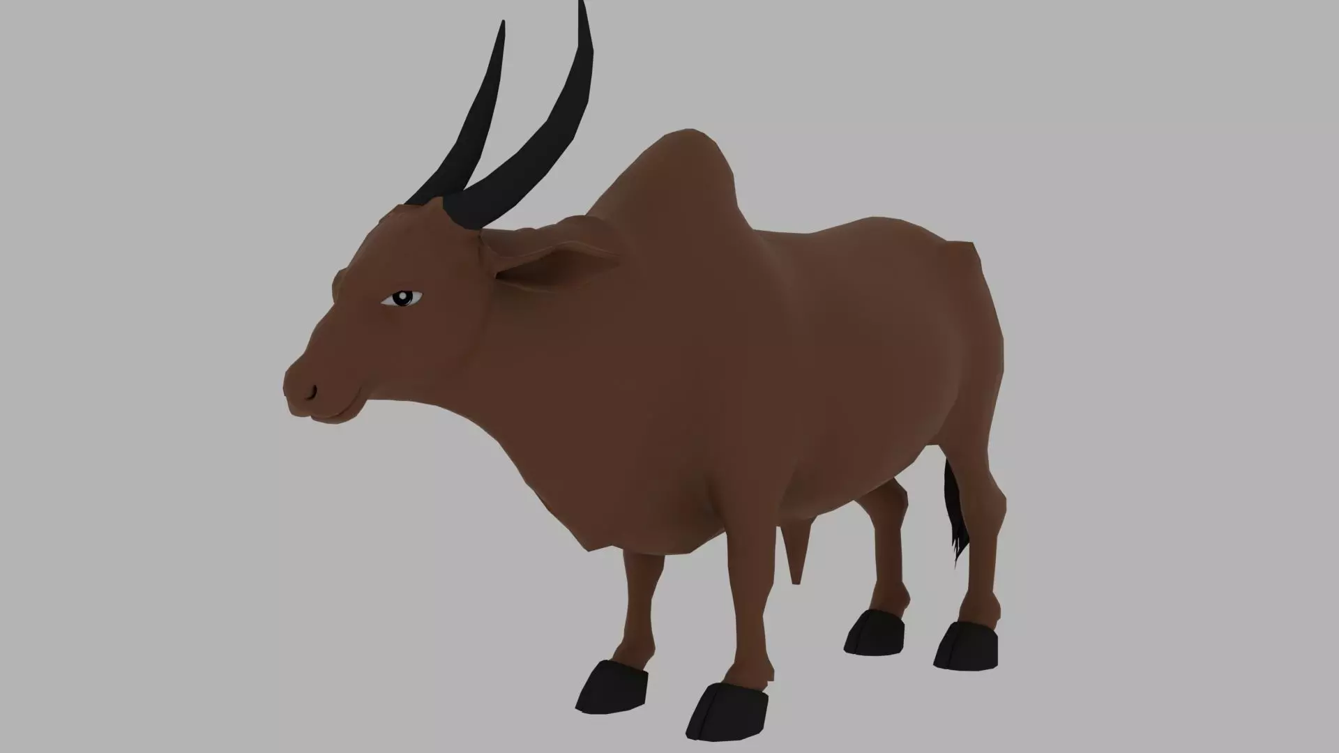 Indian Bull Rigged 3D model_0