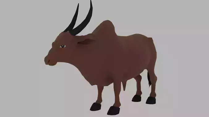 Indian Bull Rigged
