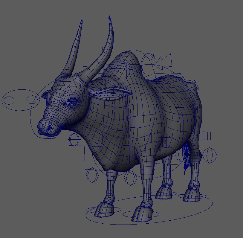 Indian Bull Rigged 3D model_8