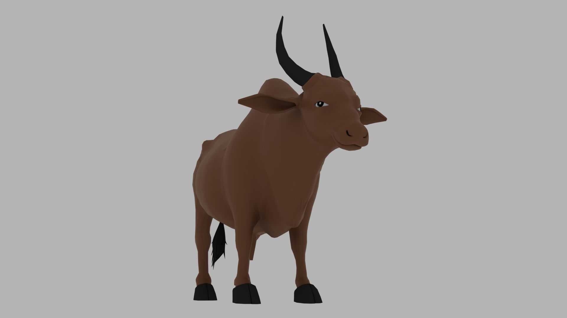 Indian Bull Rigged 3D model_3
