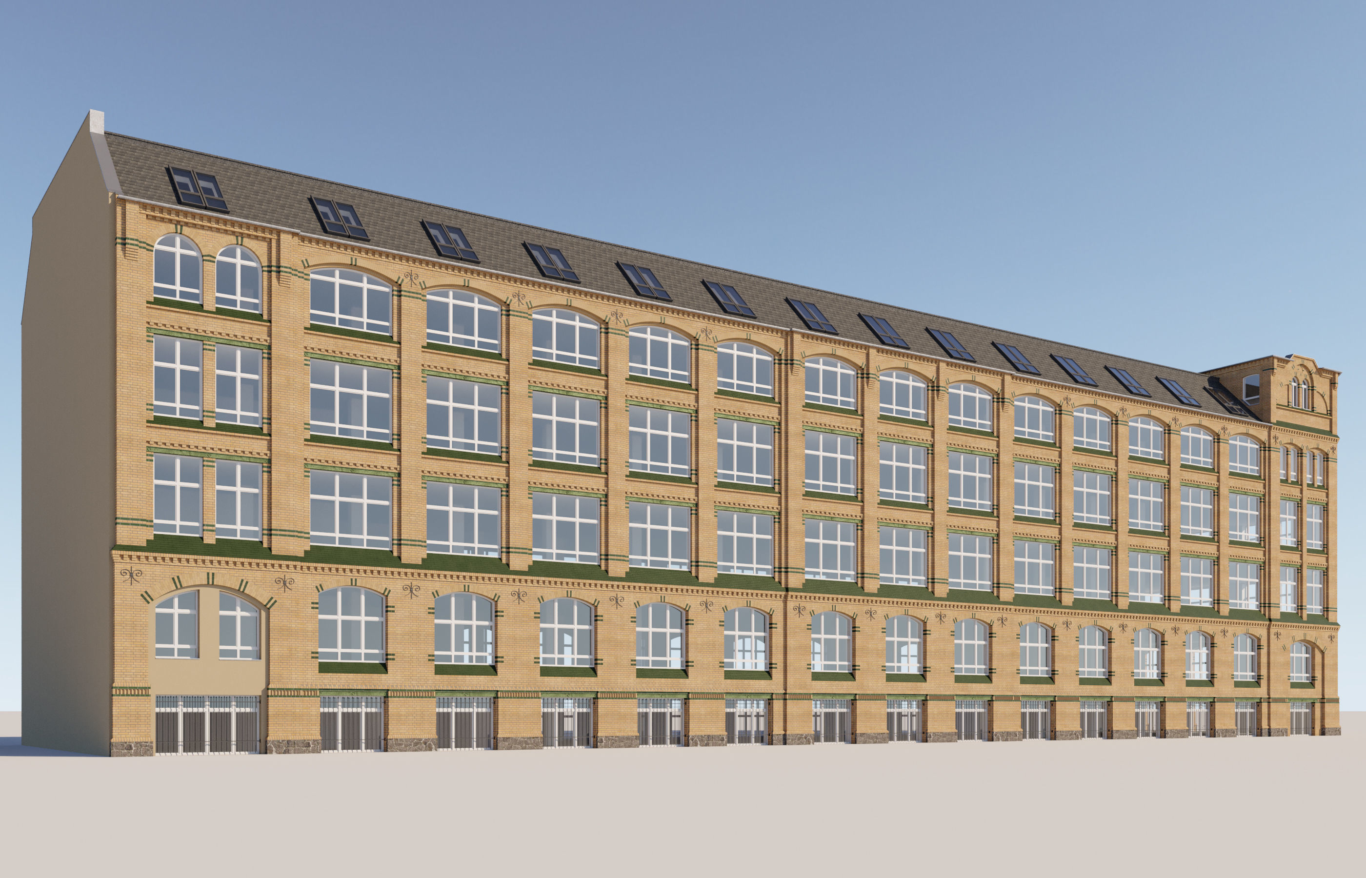 German Loft Building 3D model_3