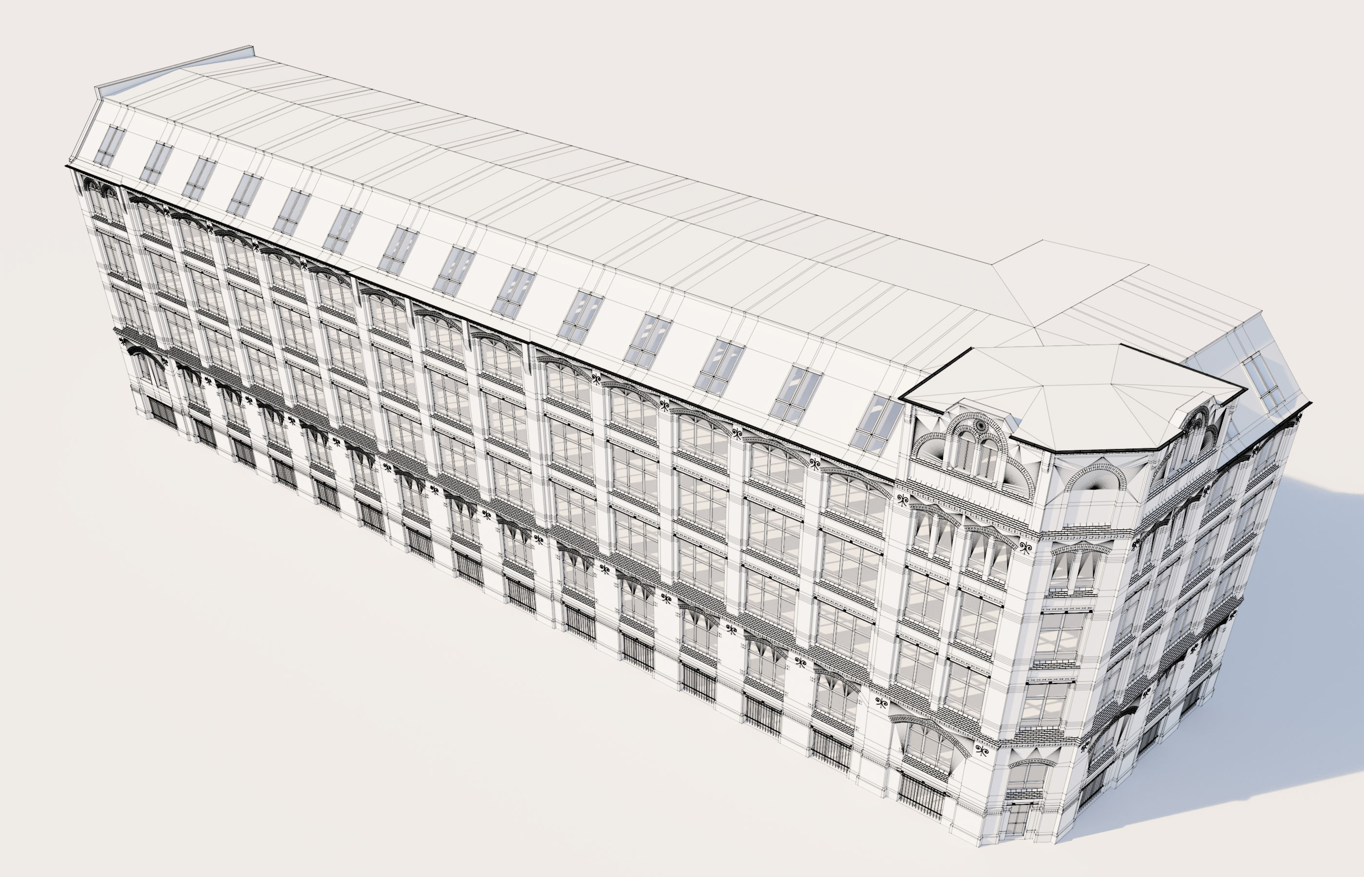 German Loft Building 3D model_9