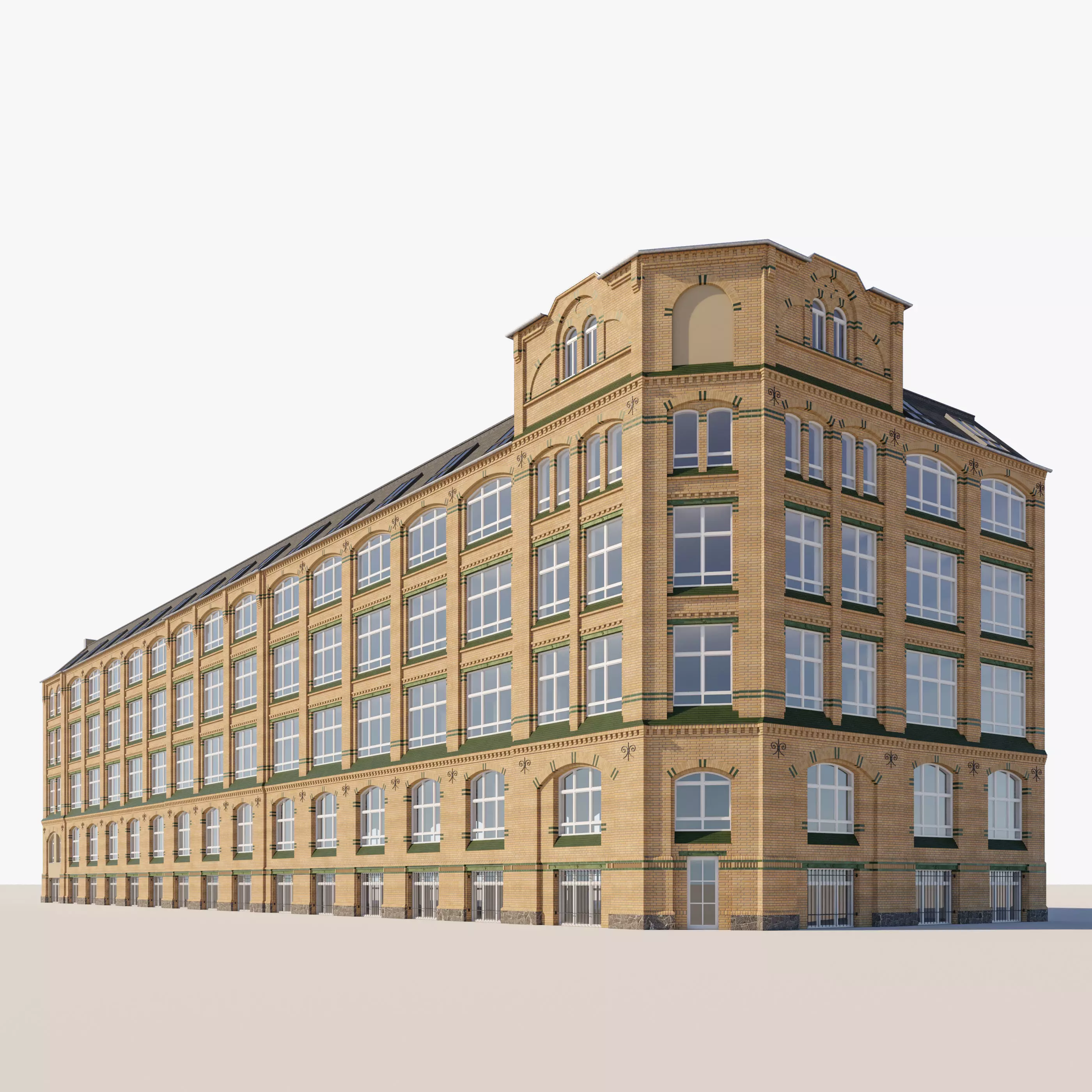 German Loft Building 3D model_0