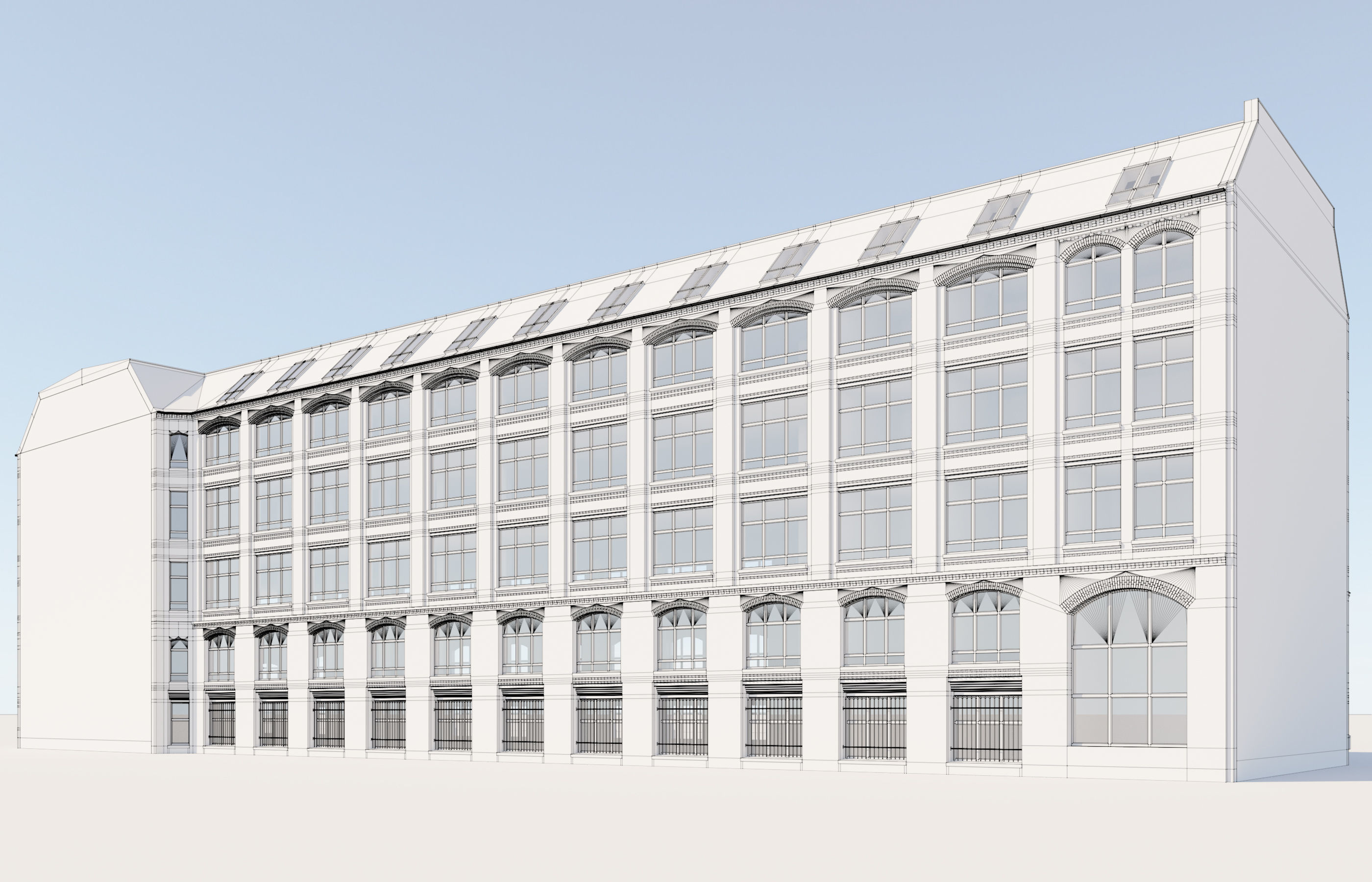 German Loft Building 3D model_10