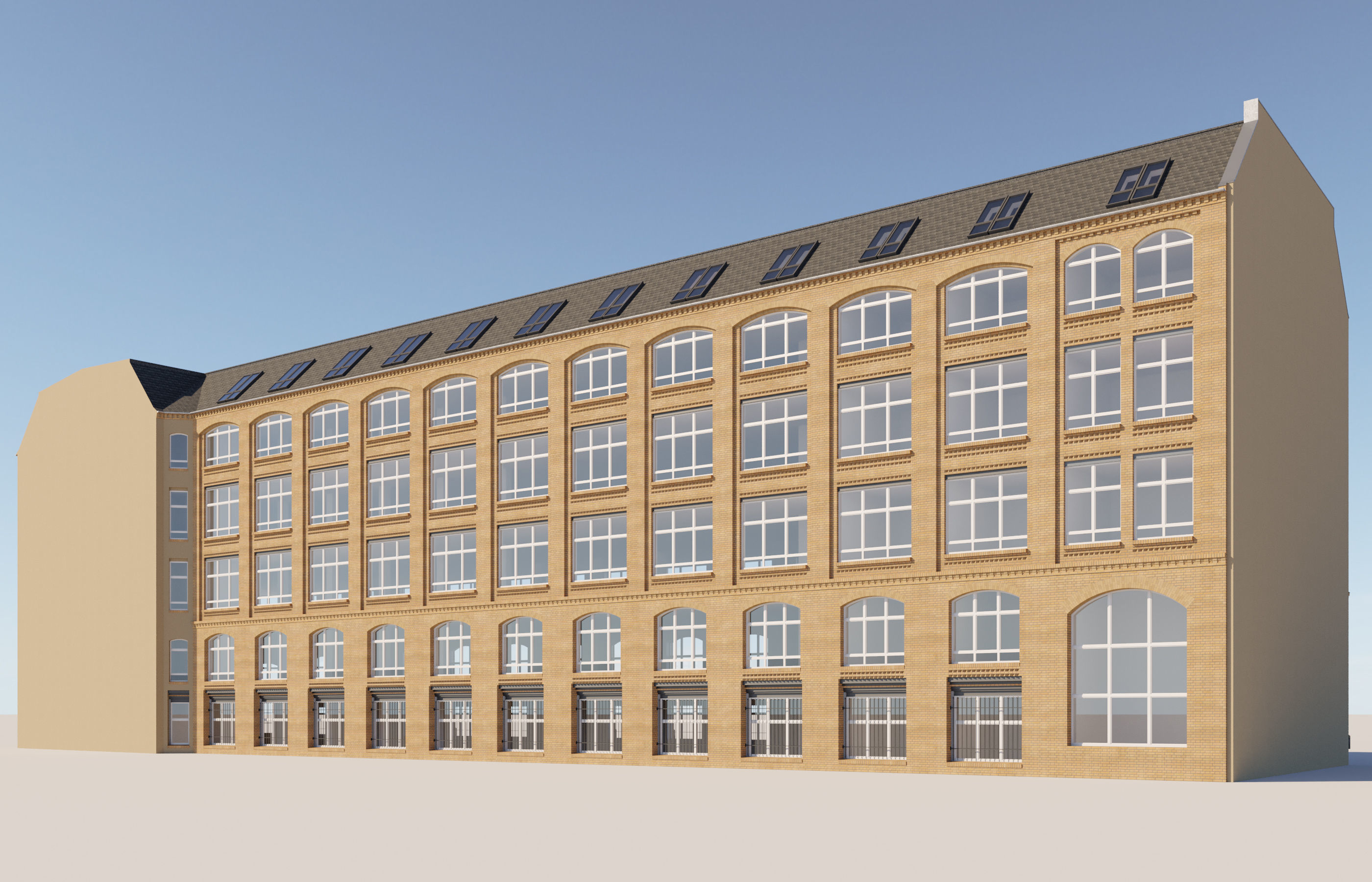 German Loft Building 3D model_4