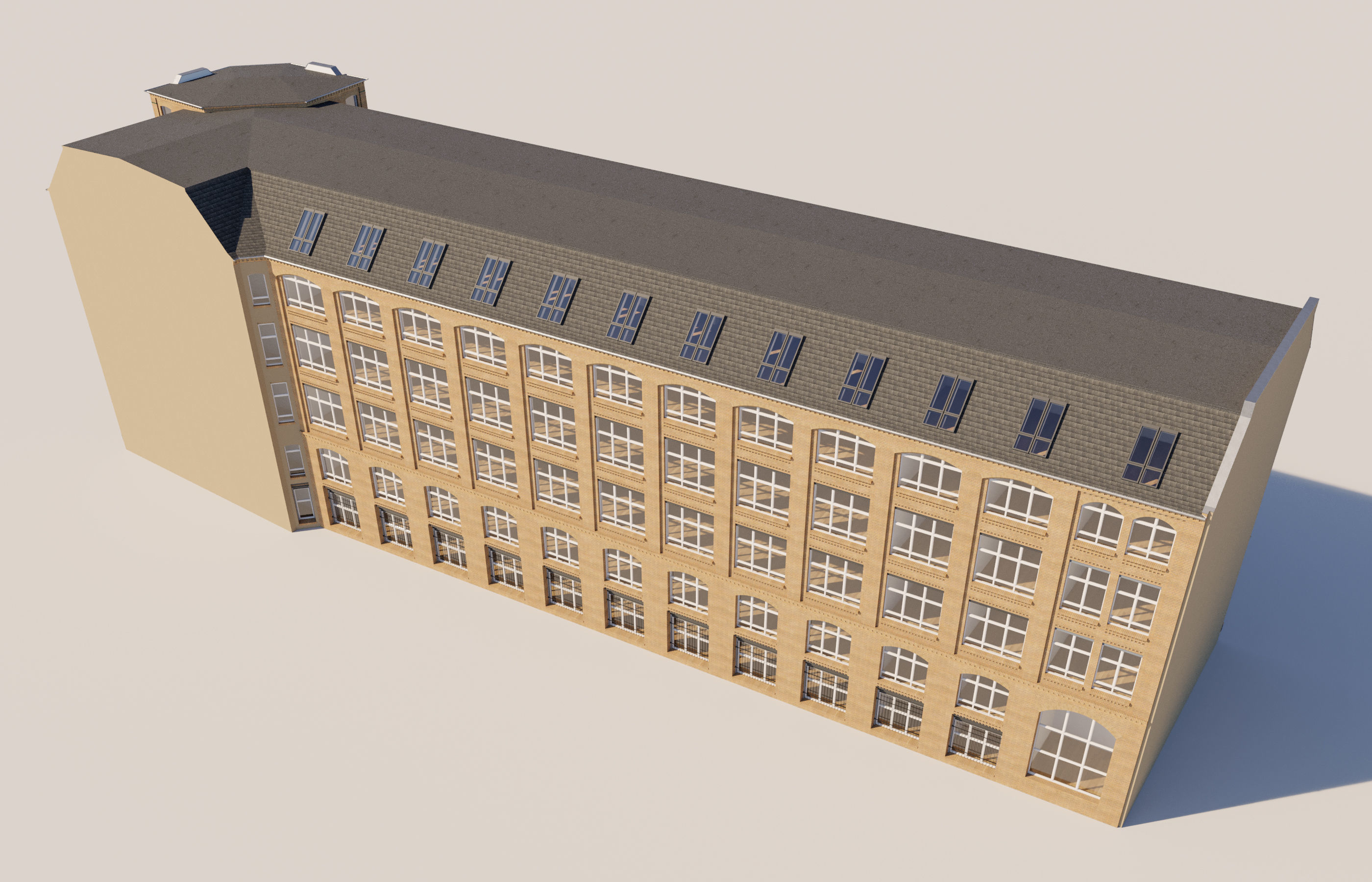German Loft Building 3D model_5
