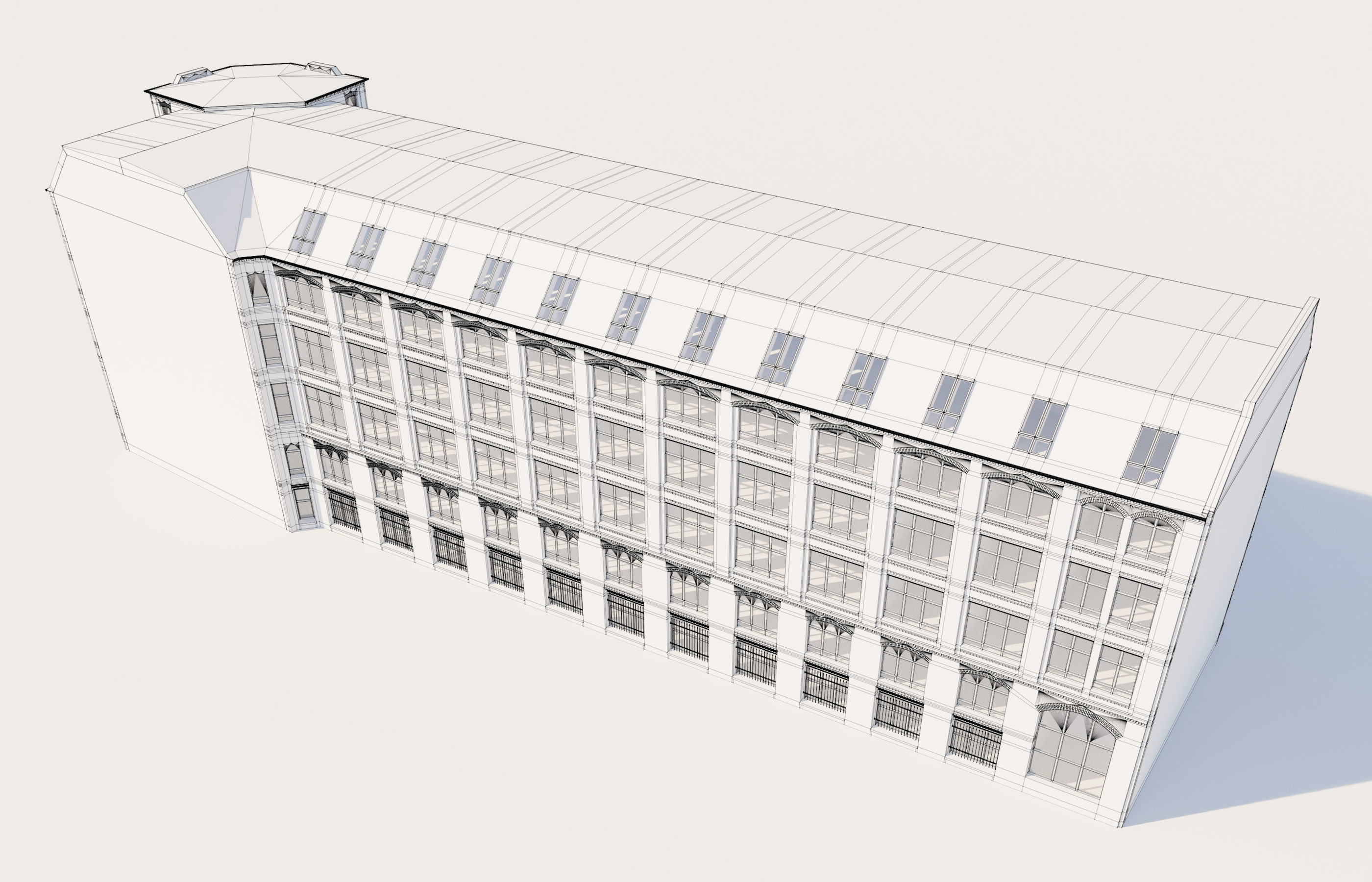 German Loft Building 3D model_11