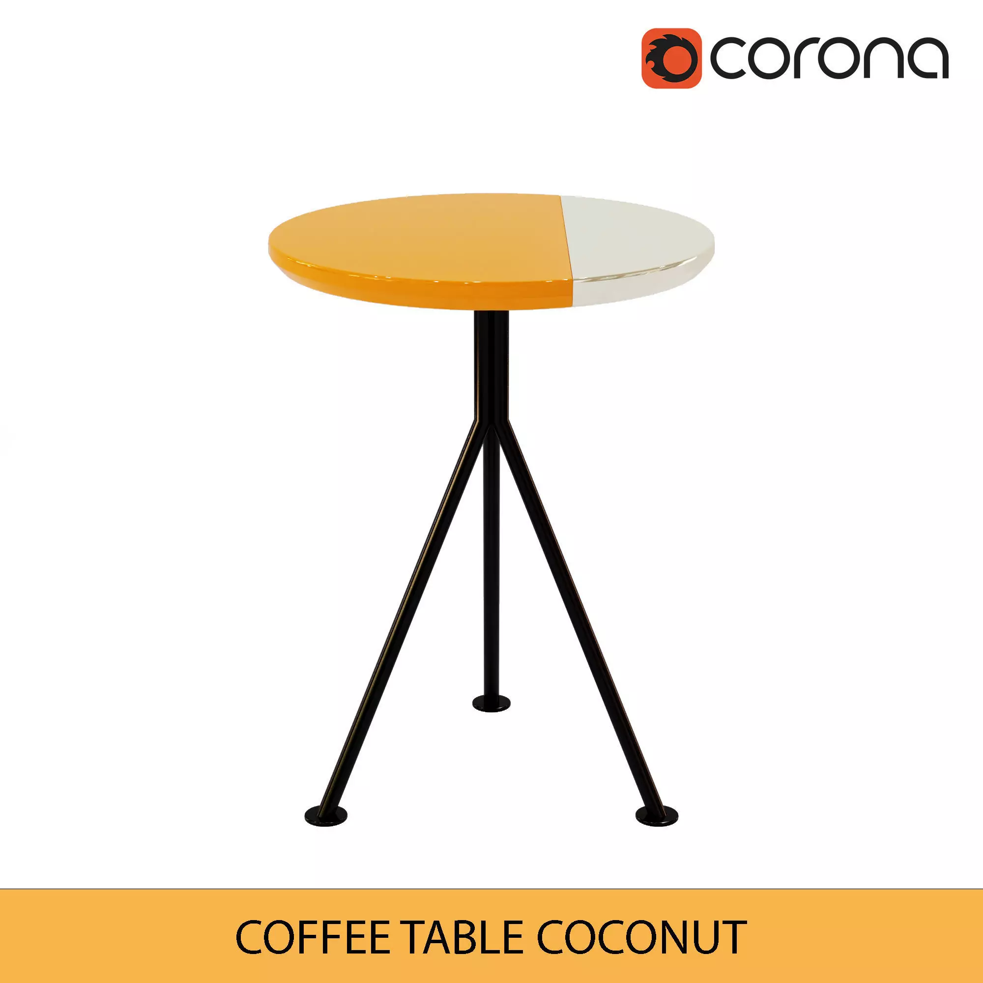 COFFEE TABLE COCONUT 3D model