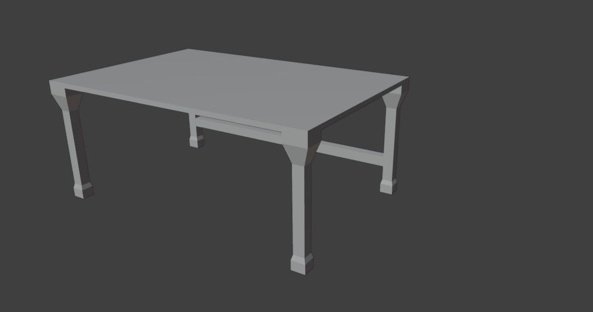 Table Furniture prop Free low-poly 3D model_4