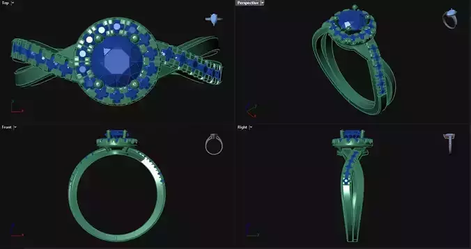 Halo Engagement Ring