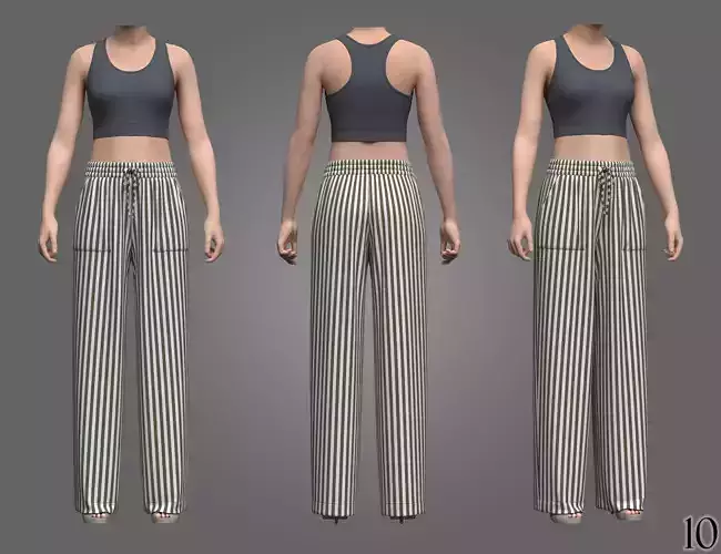 Top And Pyjama Pant Outfit