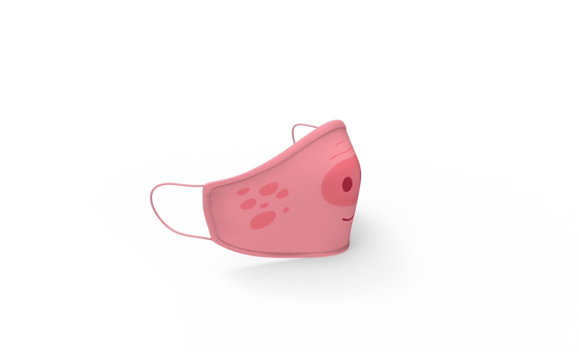 Cartoon Pig face mask animal  Low-poly 3D model_12