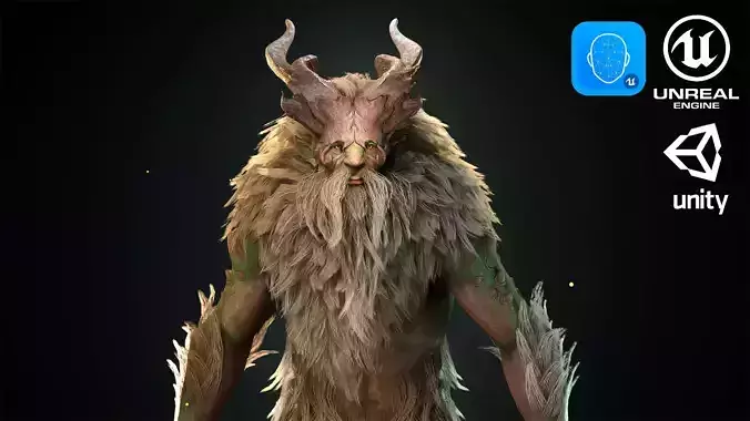 Forest Keeper Low-poly 3D model