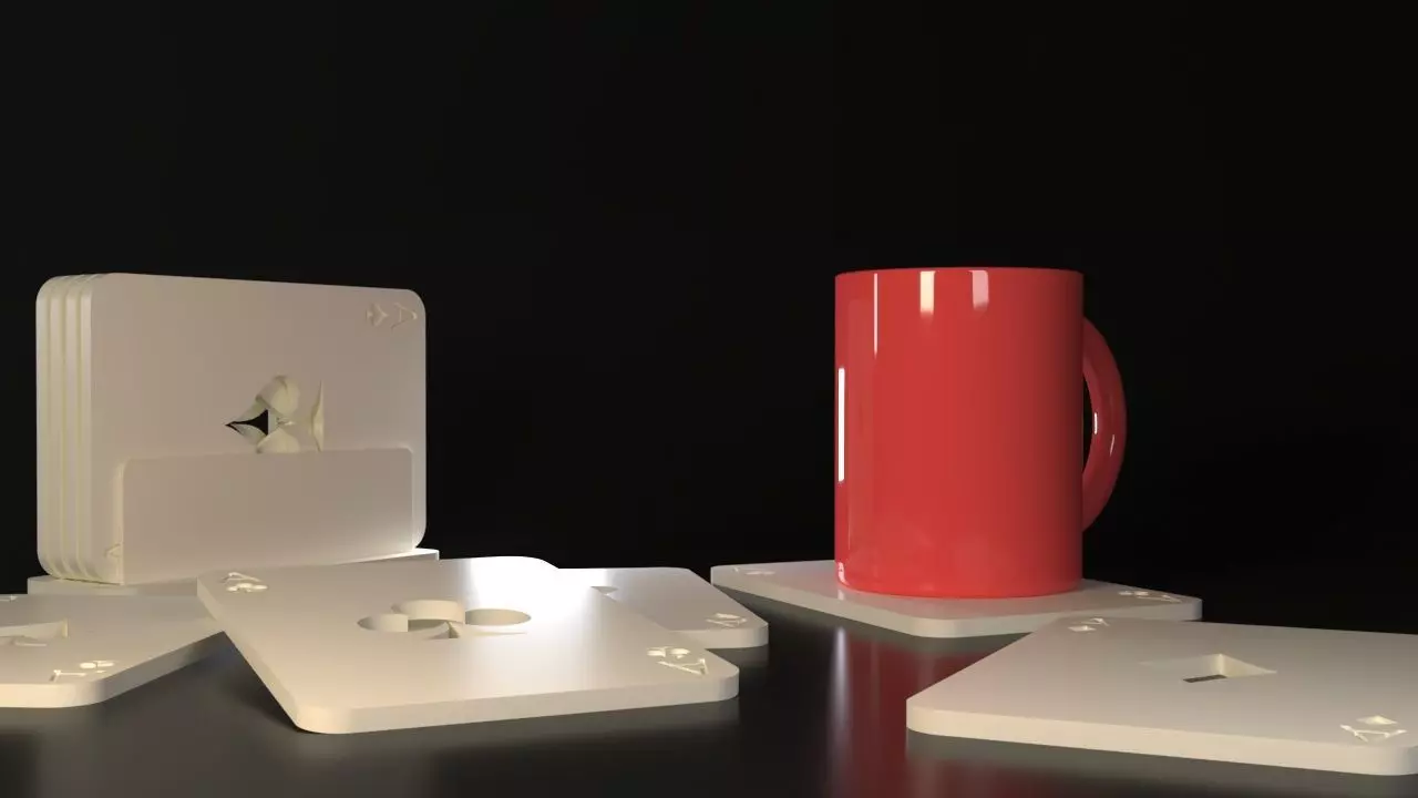 Card Game Coasters 3D print model_0