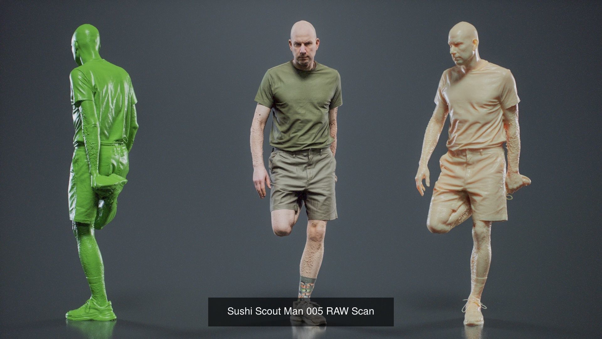 69 Male Characters RAW Scan 3D Model Collection_9