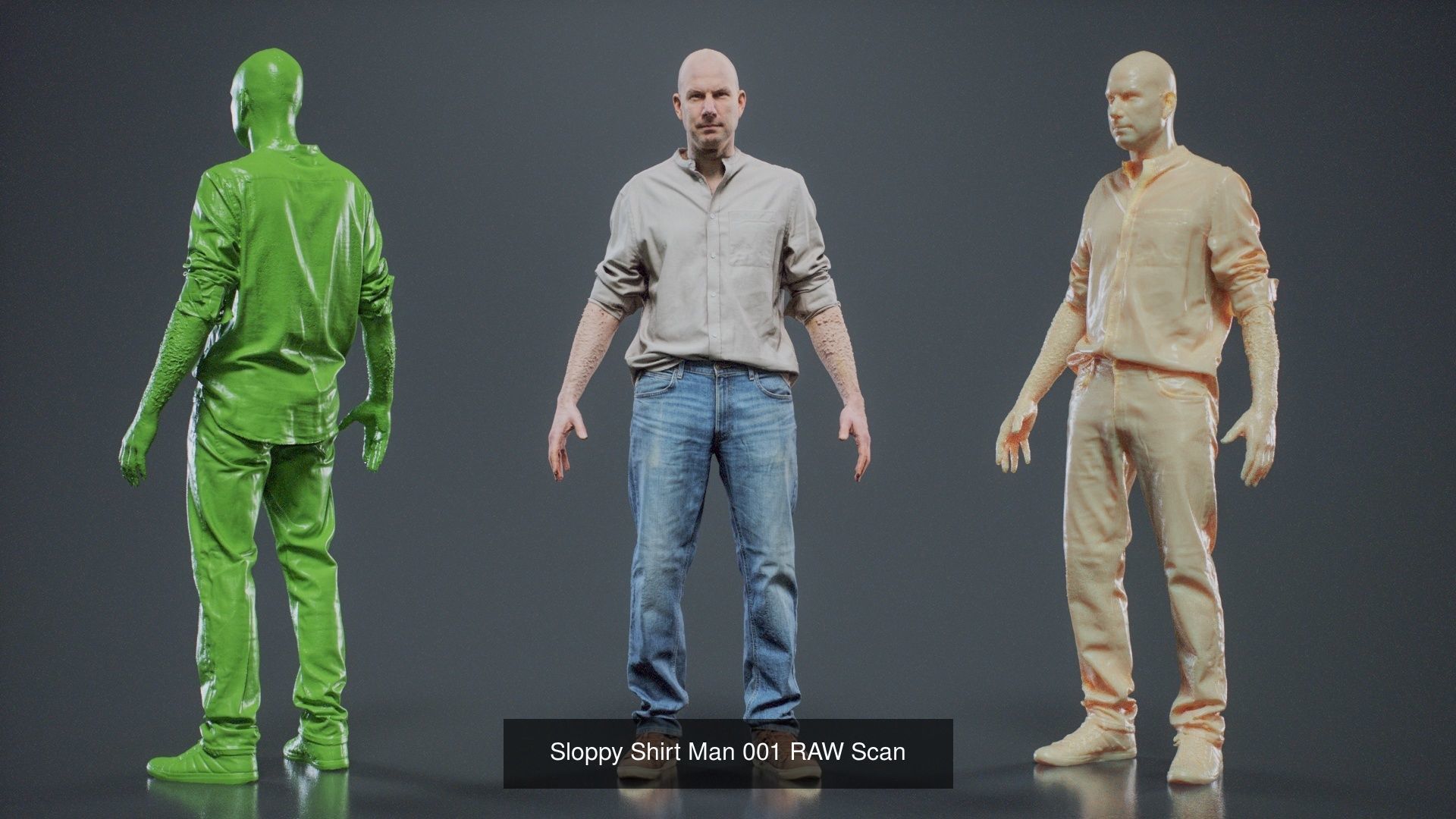 69 Male Characters RAW Scan 3D Model Collection_34