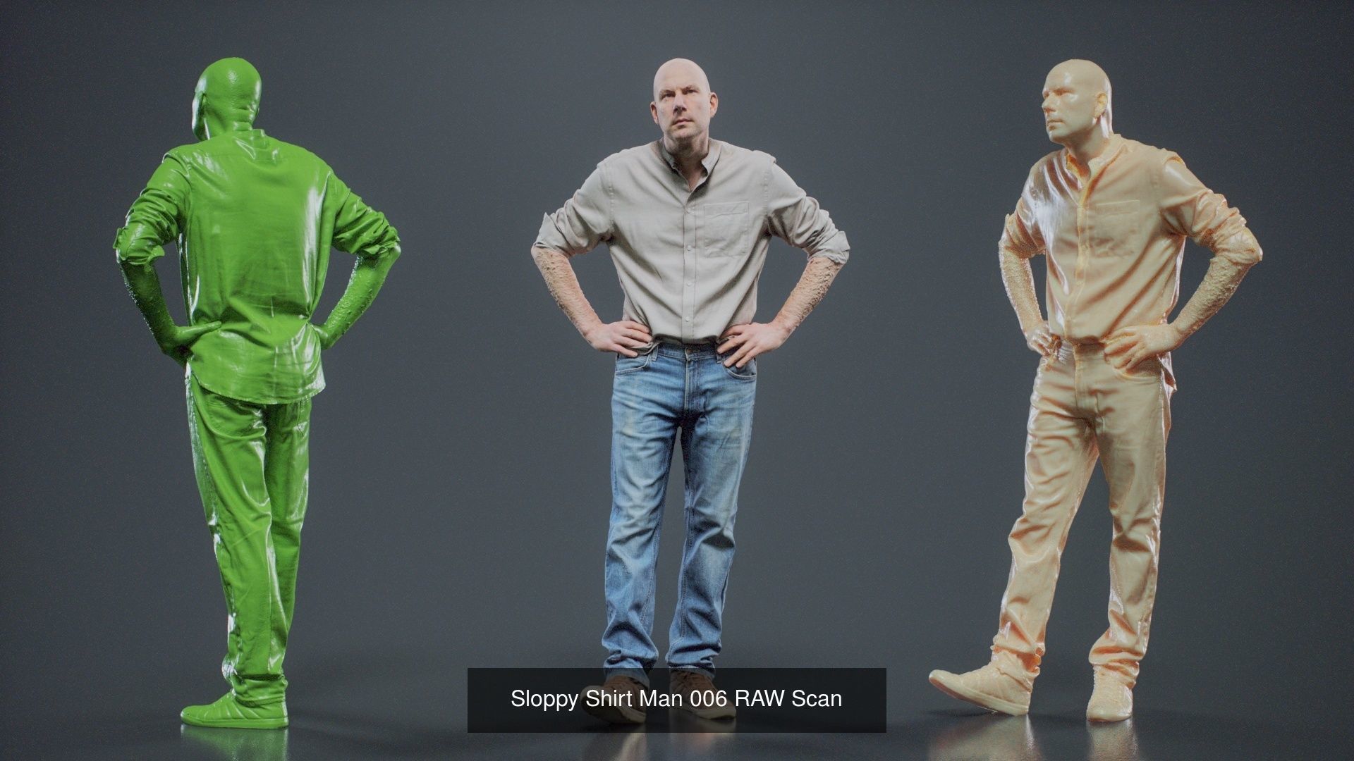 69 Male Characters RAW Scan 3D Model Collection_8