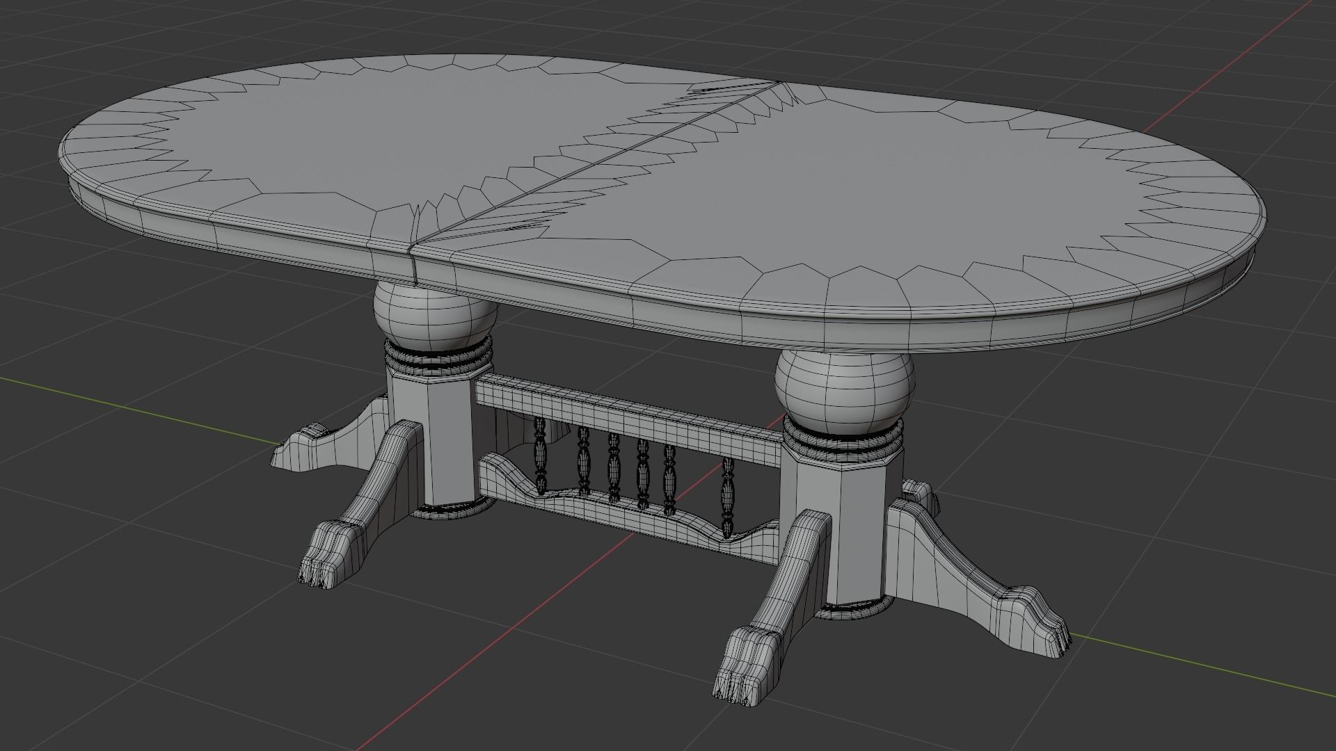 Old Table 3D model_8