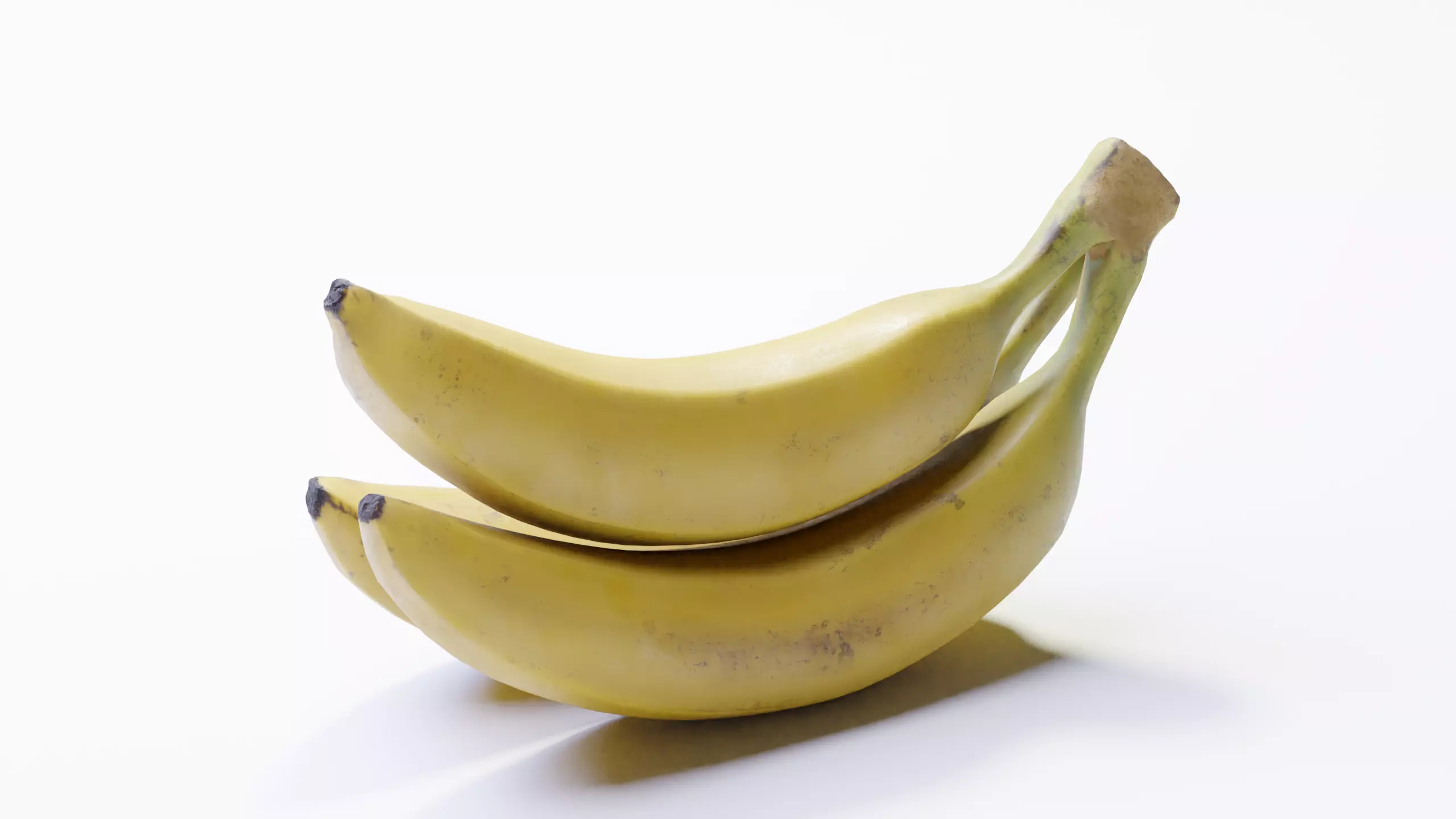 Photorealistic Banana 3D Model - Bunch-of-Three Low-poly 3D model_0