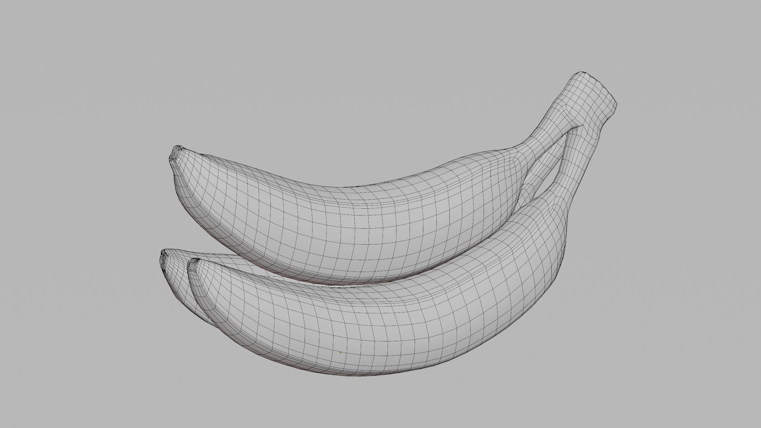Photorealistic Banana 3D Model - Bunch-of-Three Low-poly 3D model_5