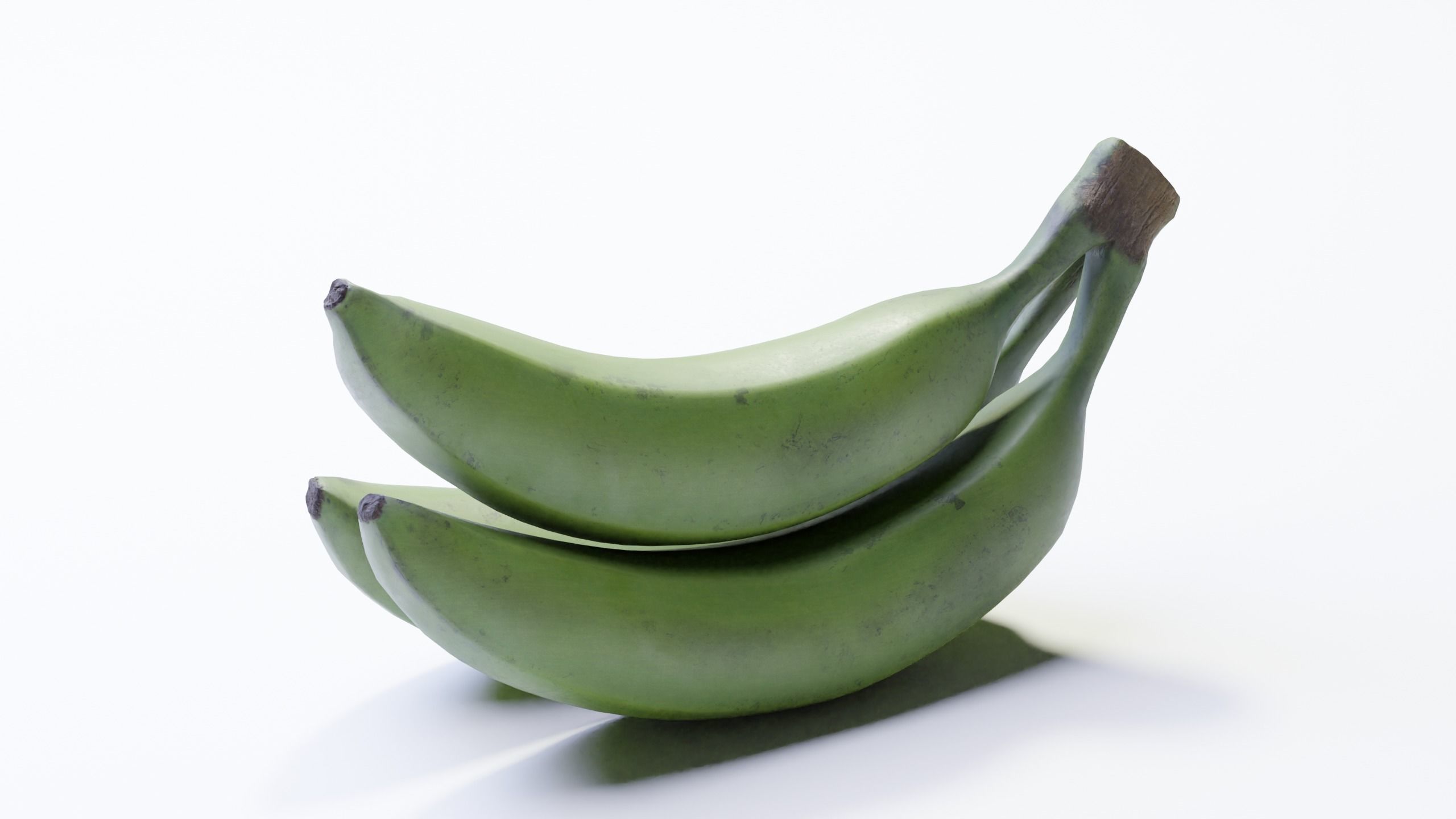 Photorealistic Banana 3D Model - Bunch-of-Three Low-poly 3D model_4