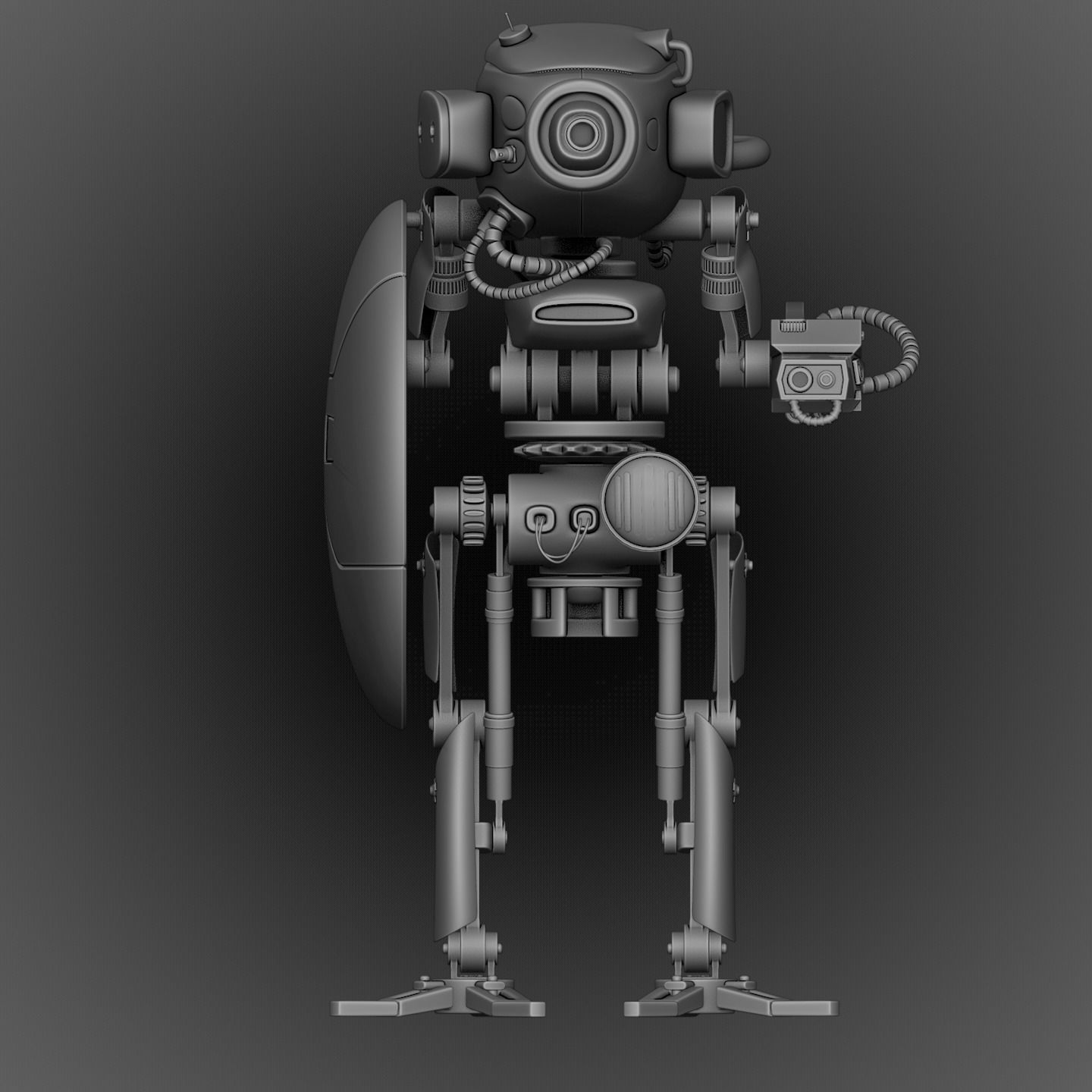 Gun Robot I 3D model_6