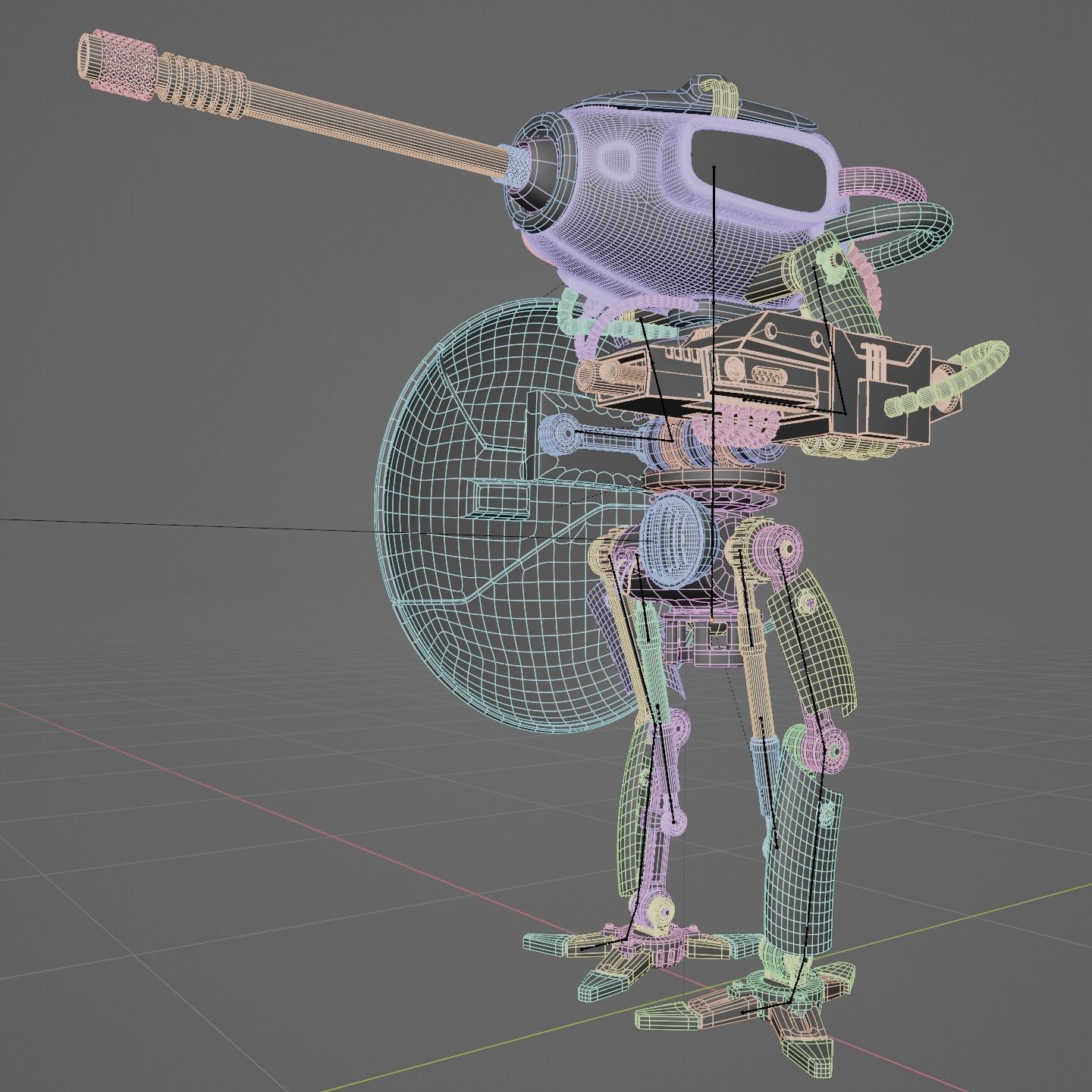 Gun Robot I 3D model_5