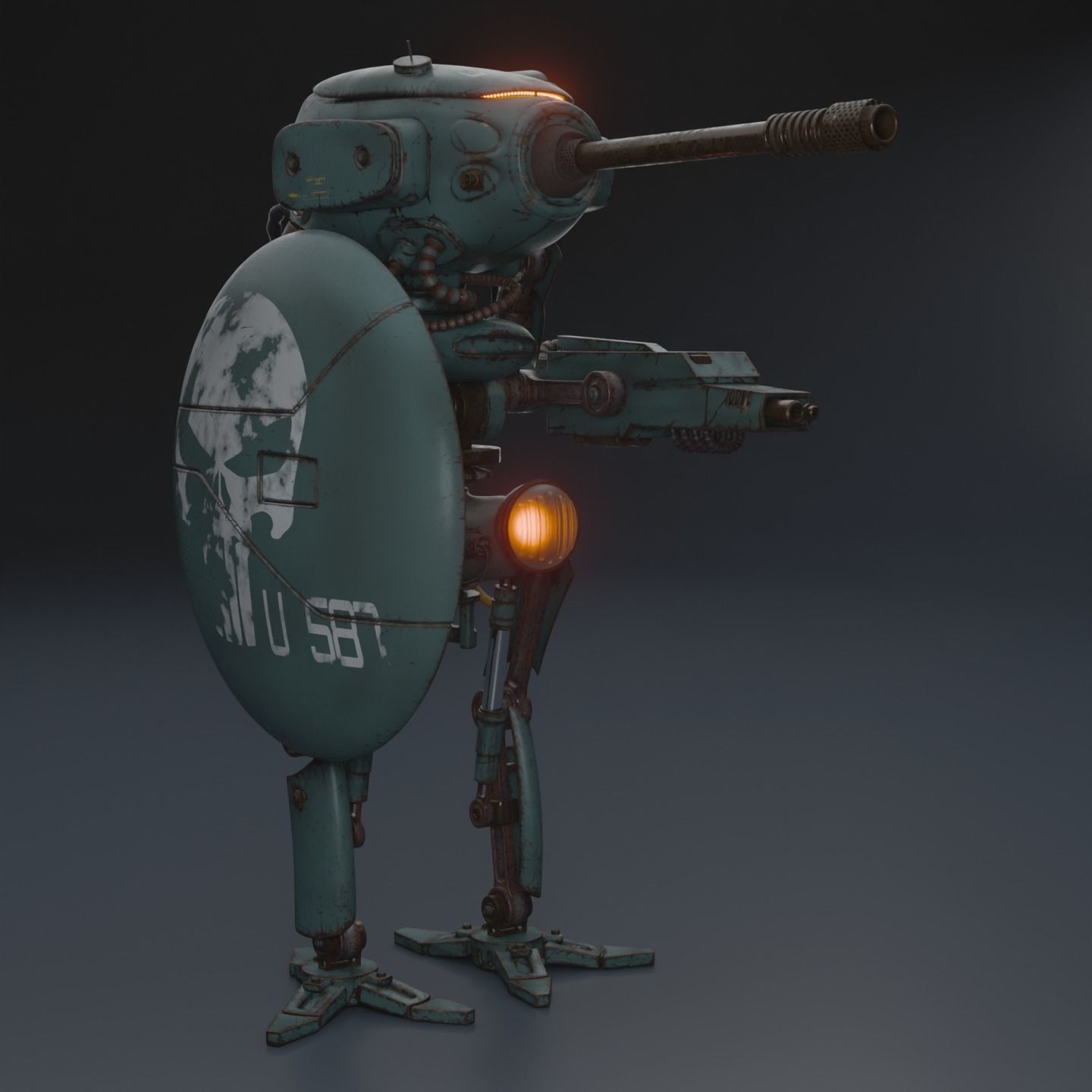 Gun Robot I 3D model_1